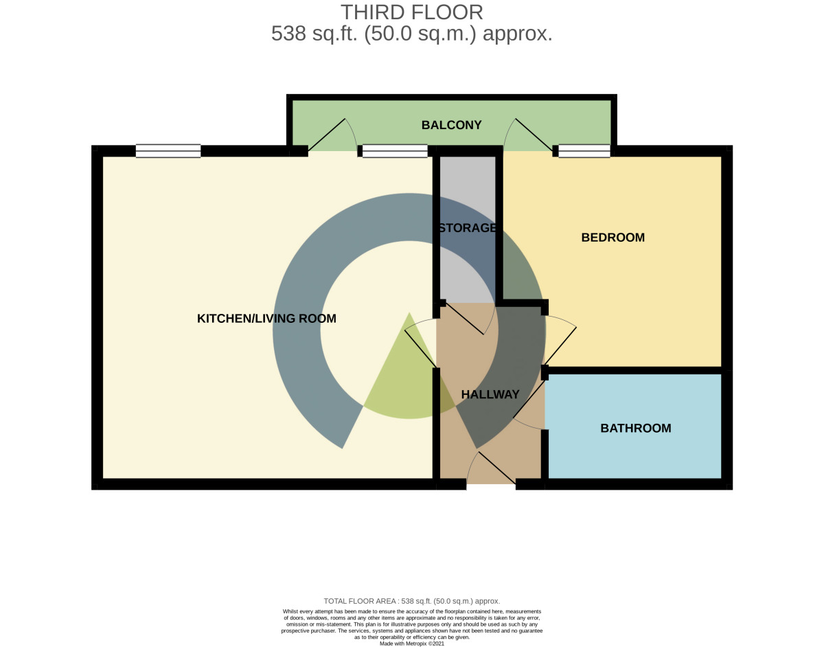 Floorplan of 1 bedroom  Flat to rent, Queen Street, Wellingborough, Northamptonshire, NN8