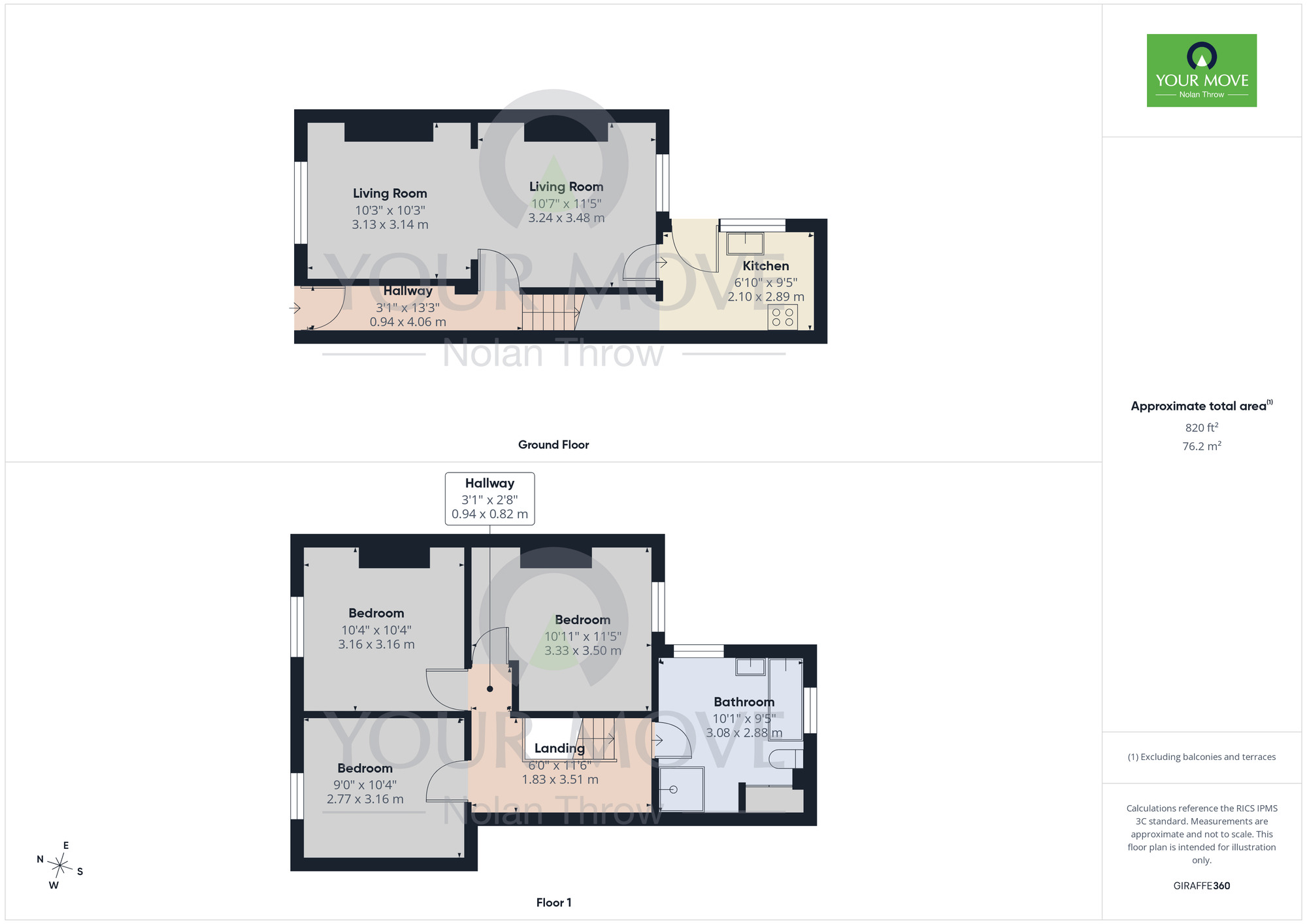 Floorplan of 3 bedroom Mid Terrace House to rent, Spencer Street, Kettering, Northamptonshire, NN16