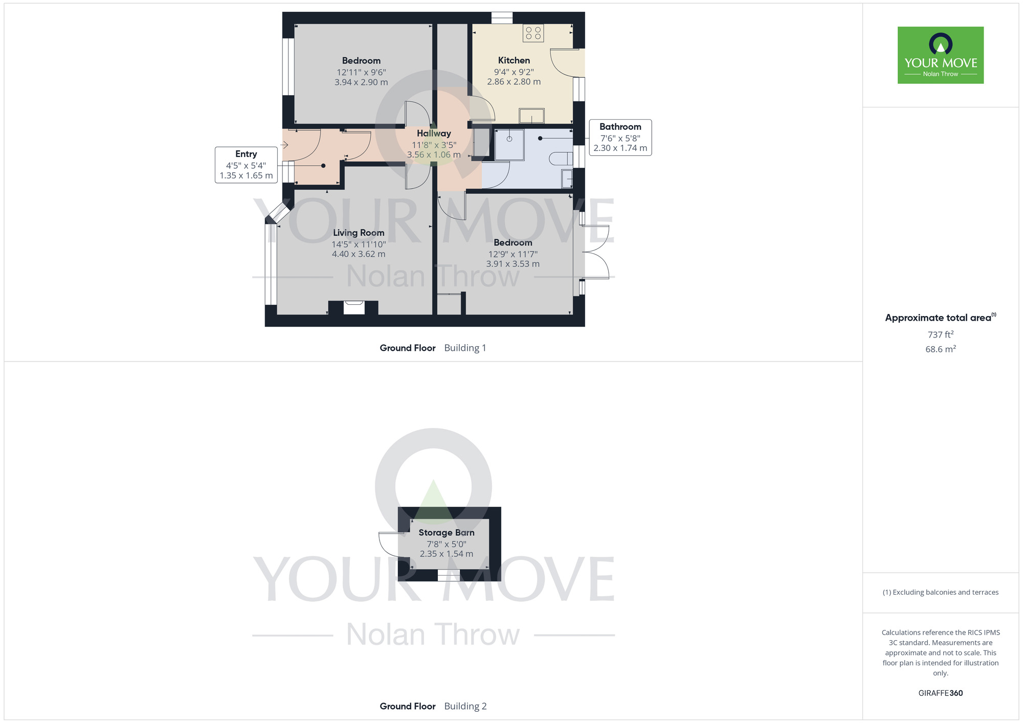 Floorplan of 2 bedroom Flat to rent, Cora Road, Kettering, Northamptonshire, NN16