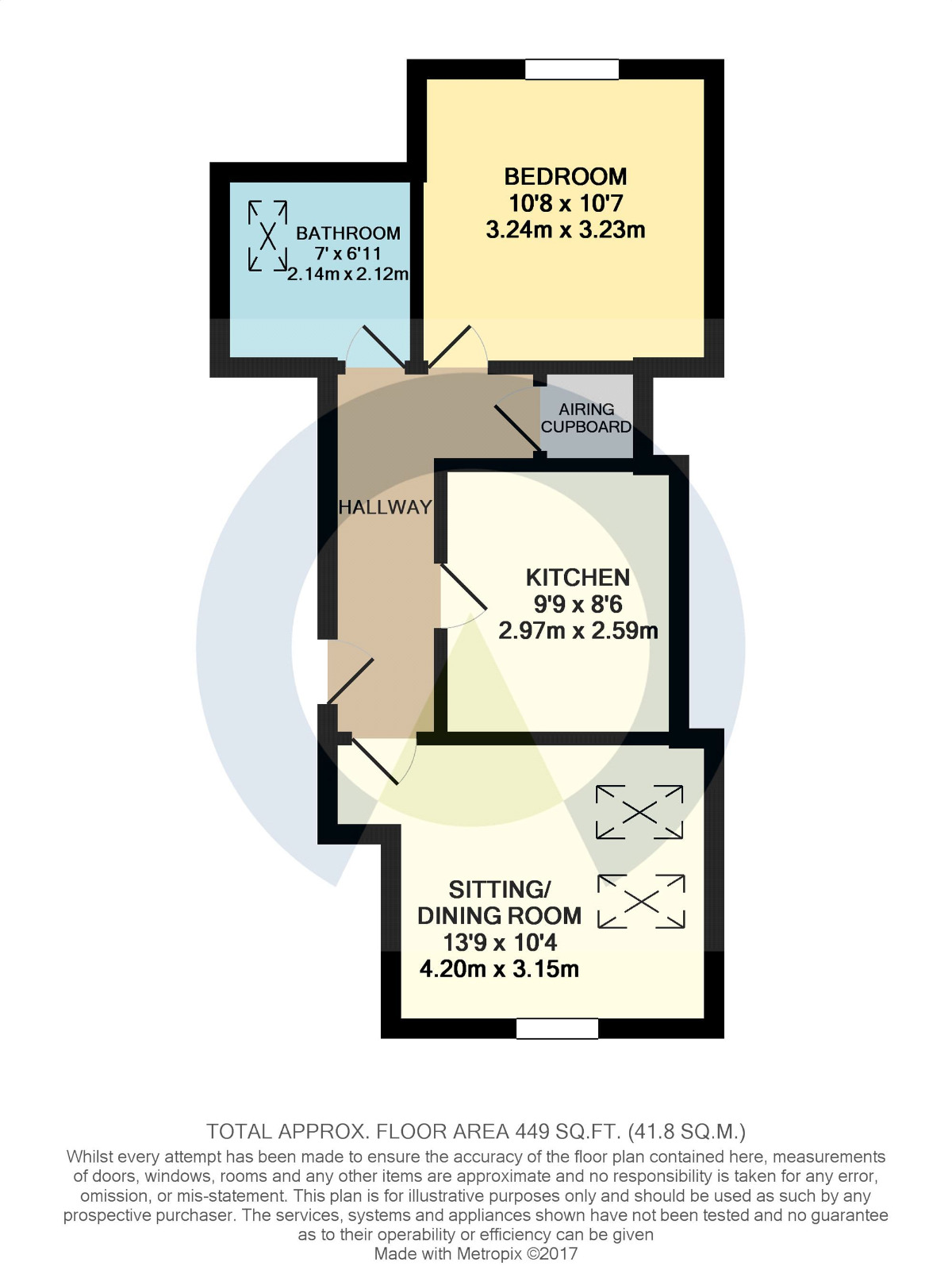 Floorplan of 1 bedroom  Flat to rent, Henshaw Road, Wellingborough, Northamptonshire, NN8