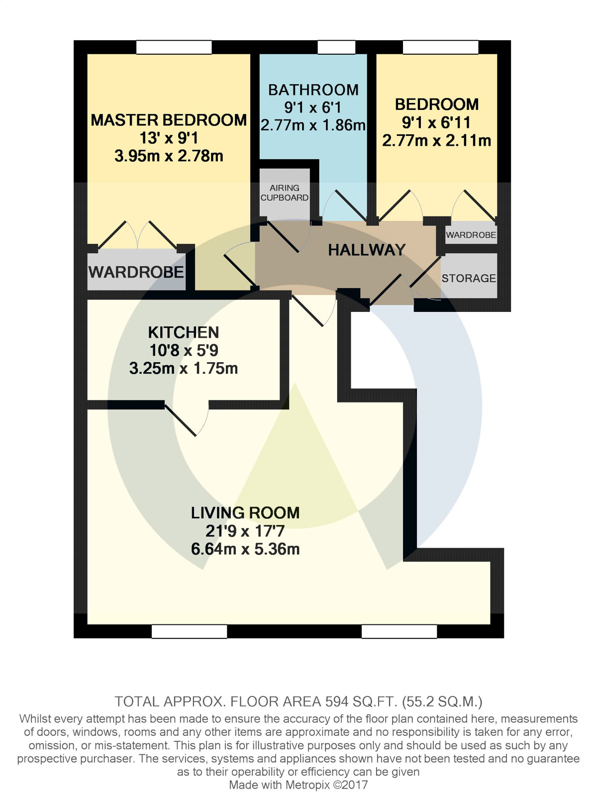Floorplan of 2 bedroom Flat to rent, Lower Street, Kettering, Northamptonshire, NN16