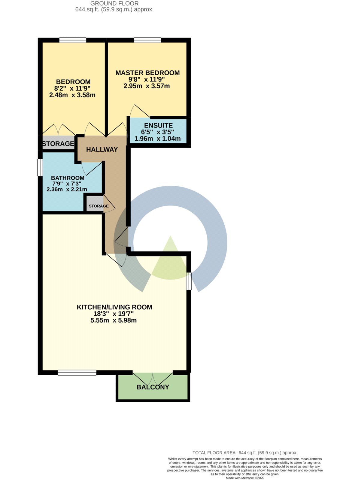 Floorplan of 2 bedroom  Flat to rent, Oxford Street, Wellingborough, Northamptonshire, NN8