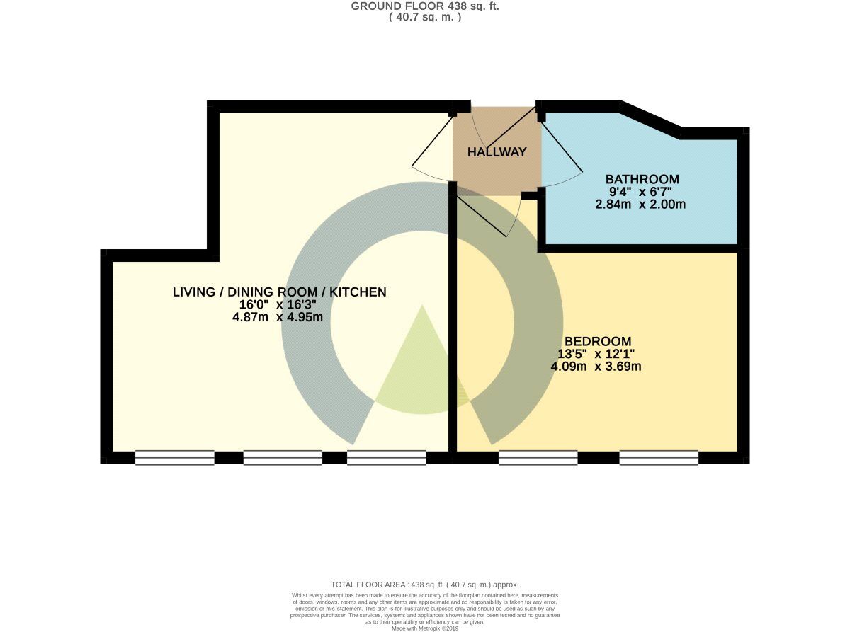 Floorplan of 1 bedroom  Flat to rent, Green Lane, Kettering, Northamptonshire, NN16