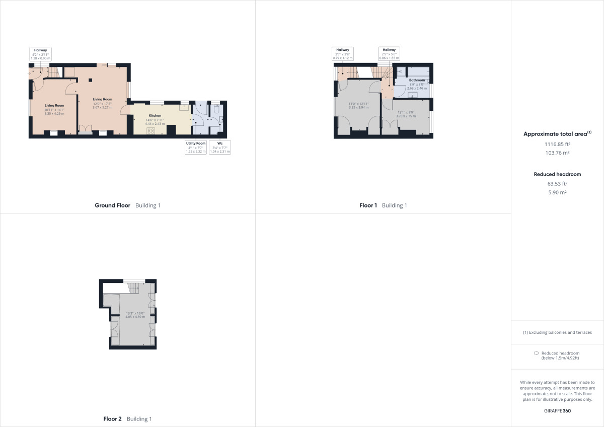 Floorplan of 2 bedroom Mid Terrace House to rent, Queen Street, Geddington, Northamptonshire, NN14