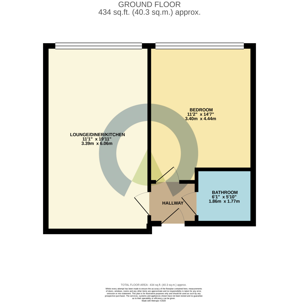 Floorplan of 1 bedroom  Flat to rent, Station Road, Kettering, Northamptonshire, NN15