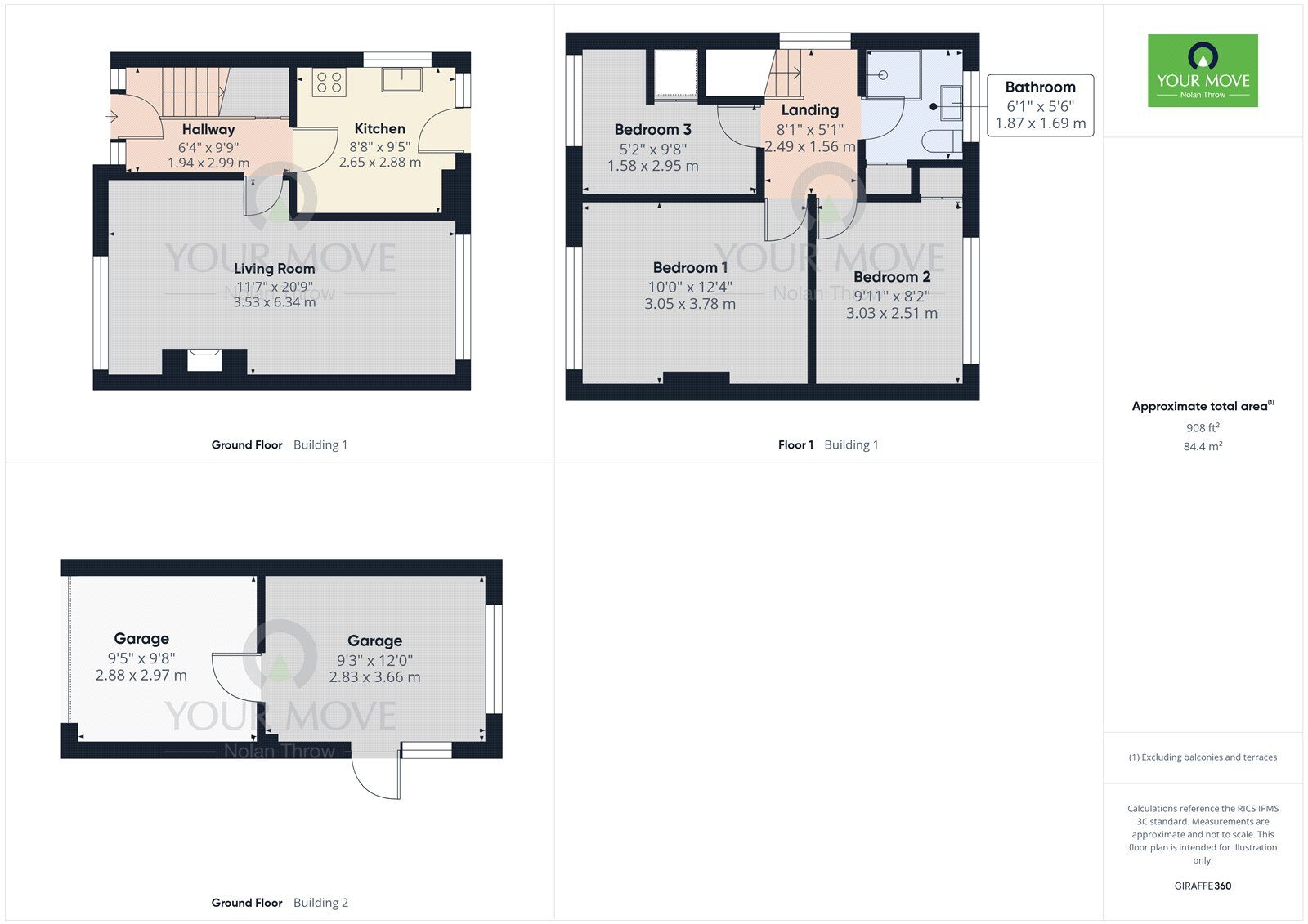 Floorplan of 3 bedroom Semi Detached House to rent, St. Valentines Close, Kettering, NN15