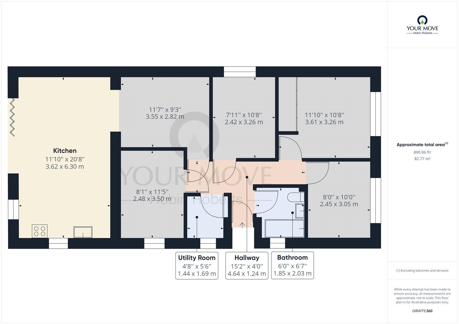 Floorplan of 4 bedroom Detached Bungalow for sale, Beatrice Road, Kettering, NN16