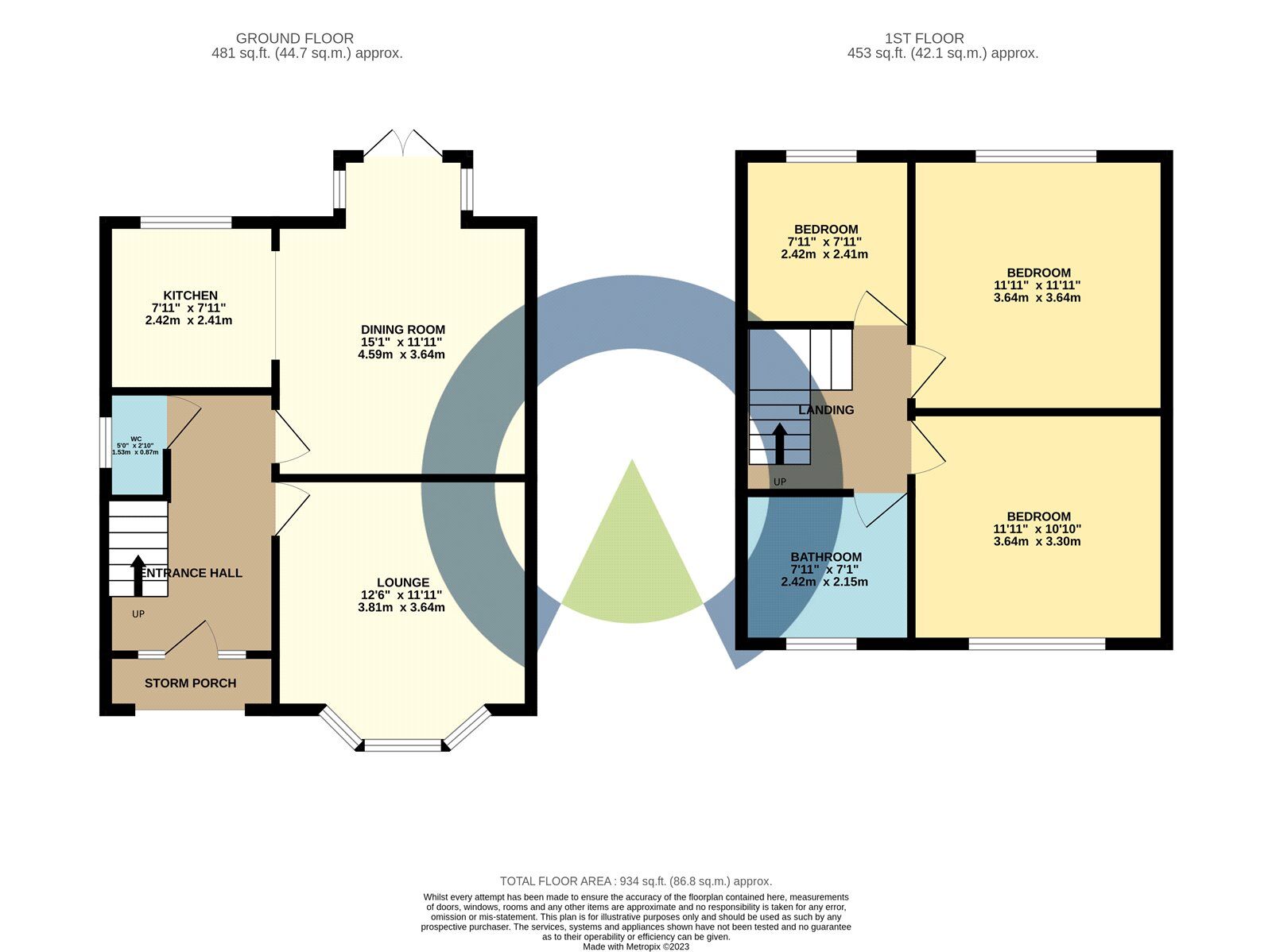 Floorplan of 3 bedroom Semi Detached House to rent, The Crescent, Kettering, NN15