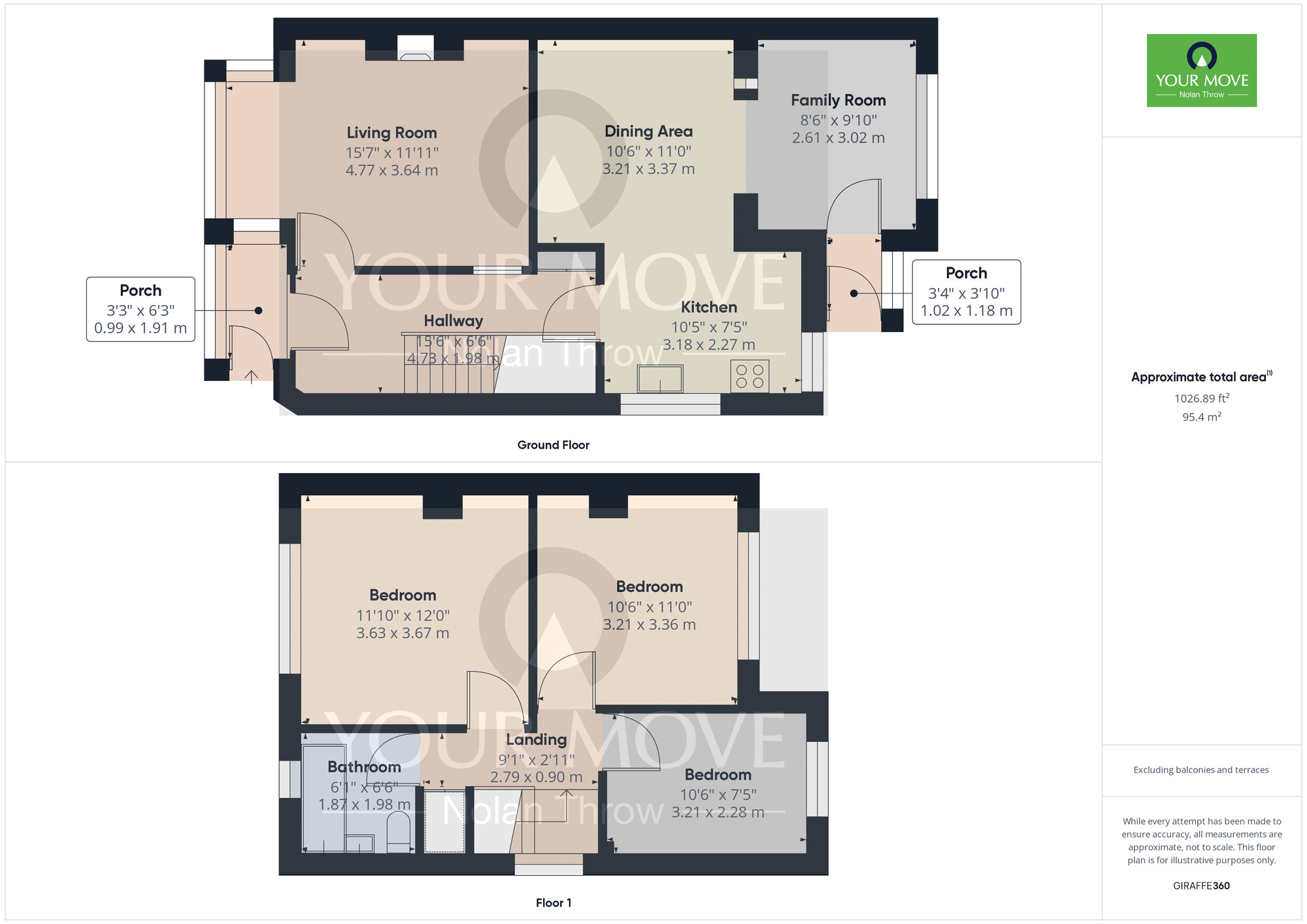 Floorplan of 3 bedroom Semi Detached House for sale, Bryant Road, Kettering, NN15