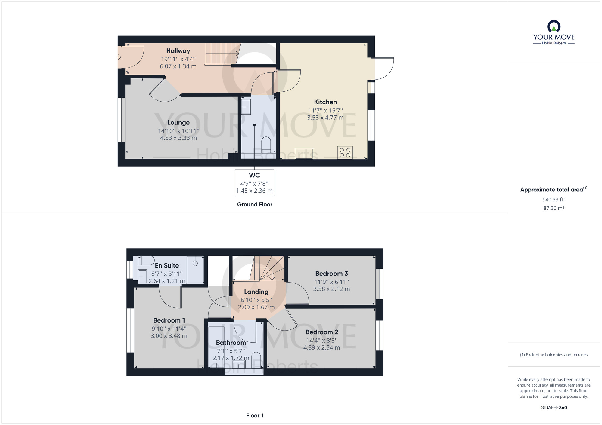 Floorplan of 3 bedroom Mid Terrace House to rent, Neptune Street, Barton Seagrave, Kettering, NN15
