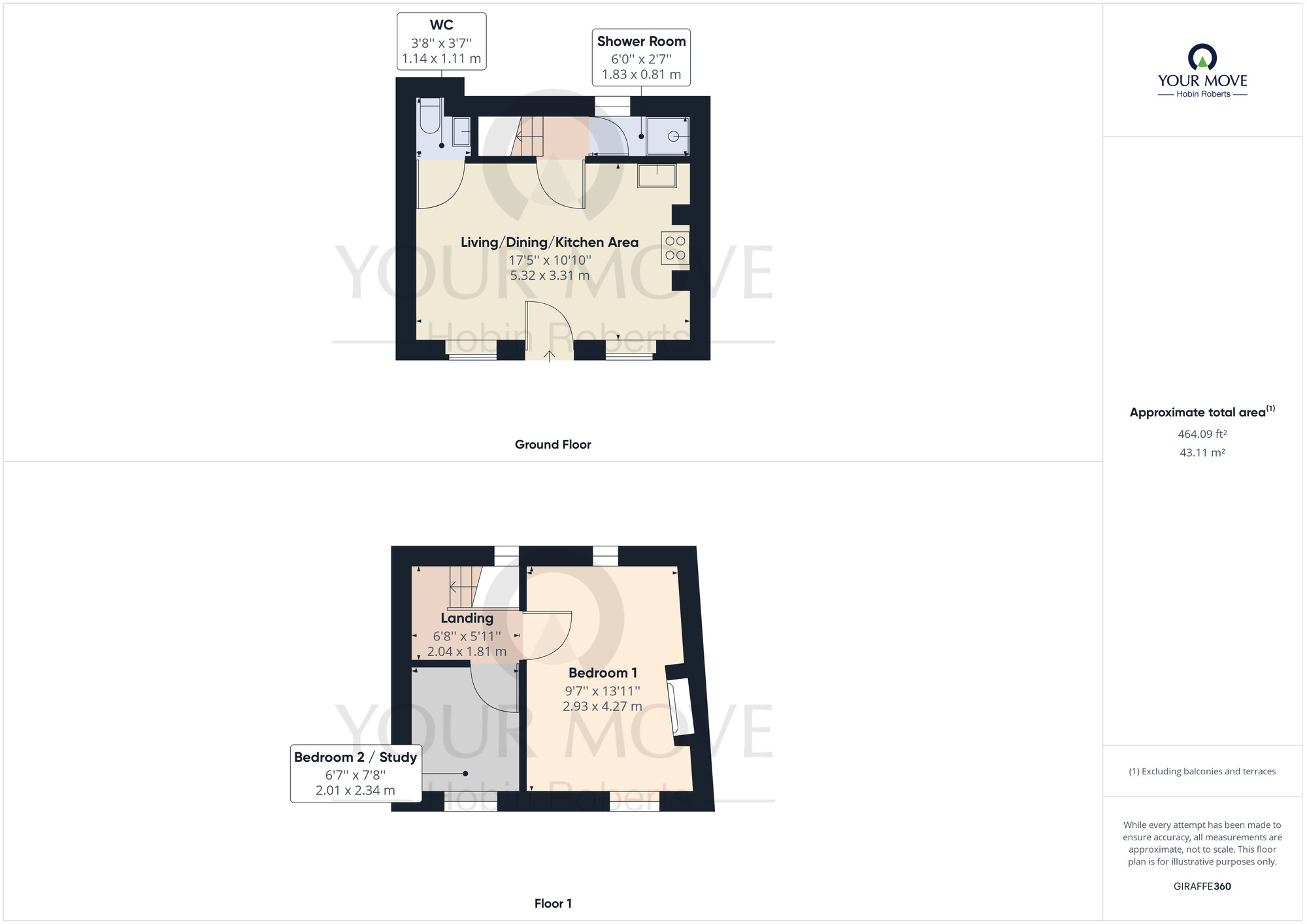 Floorplan of 2 bedroom End Terrace House to rent, Paddock Lane, Desborough, Kettering, NN14