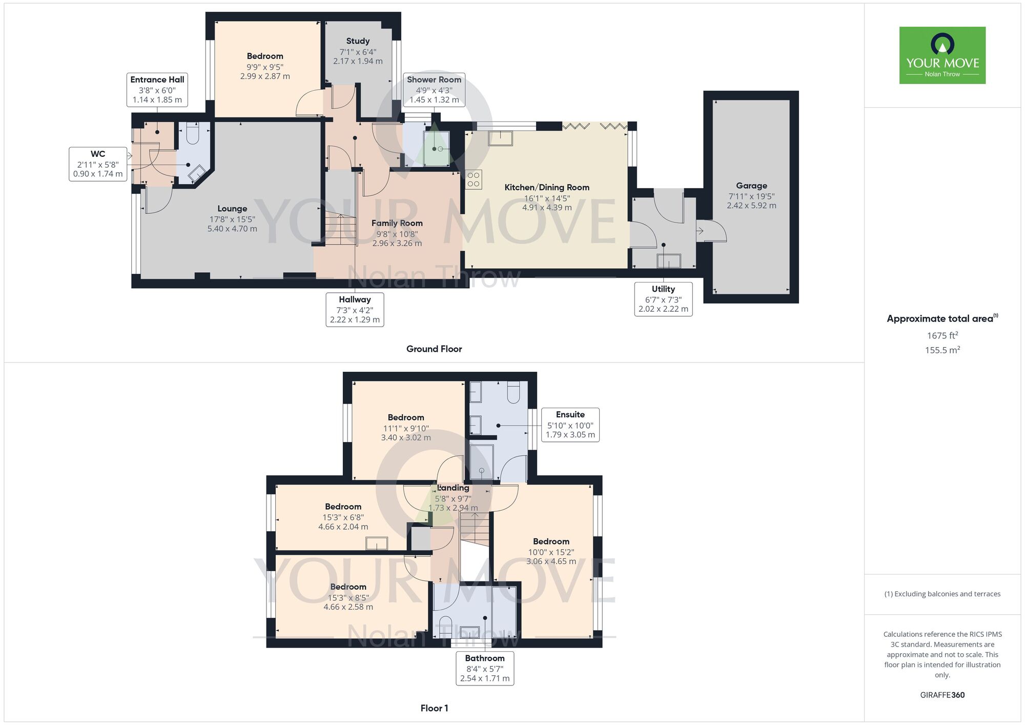 Floorplan of 5 bedroom Detached House for sale, Harding Close, Kettering, NN15