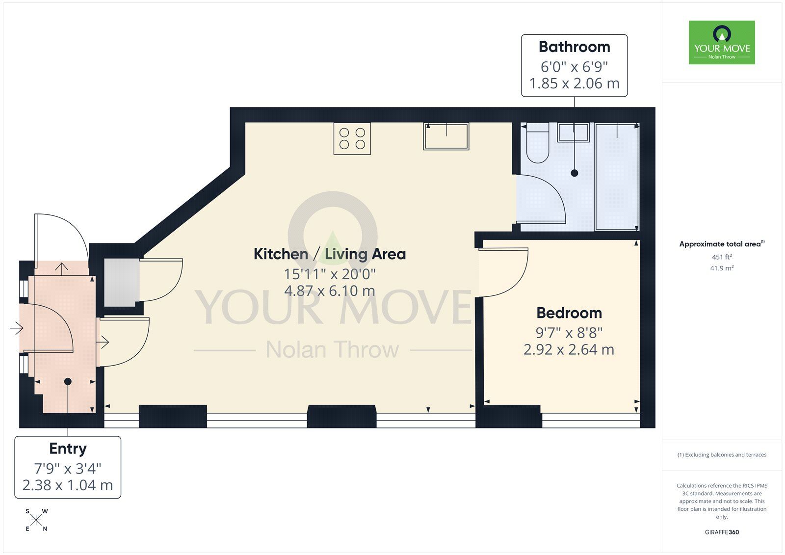 Floorplan of 1 bedroom Flat to rent, Tresham Street, Kettering, NN16