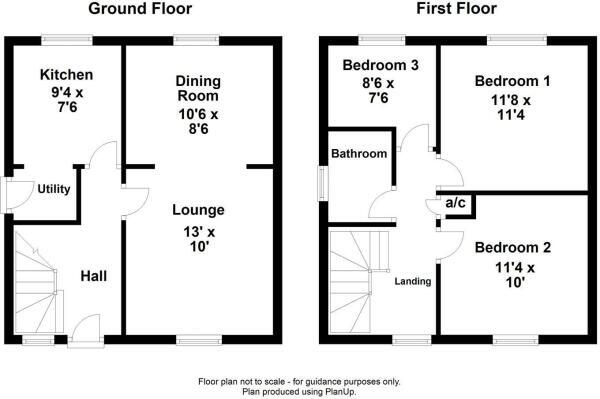 Floorplan of 3 bedroom Semi Detached House to rent, Burgess Court, Corby, NN18