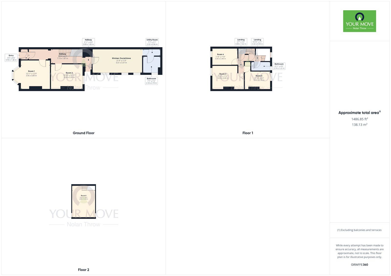 Floorplan of 6 bedroom Mid Terrace House for sale, Gladstone Street, Kettering, NN16