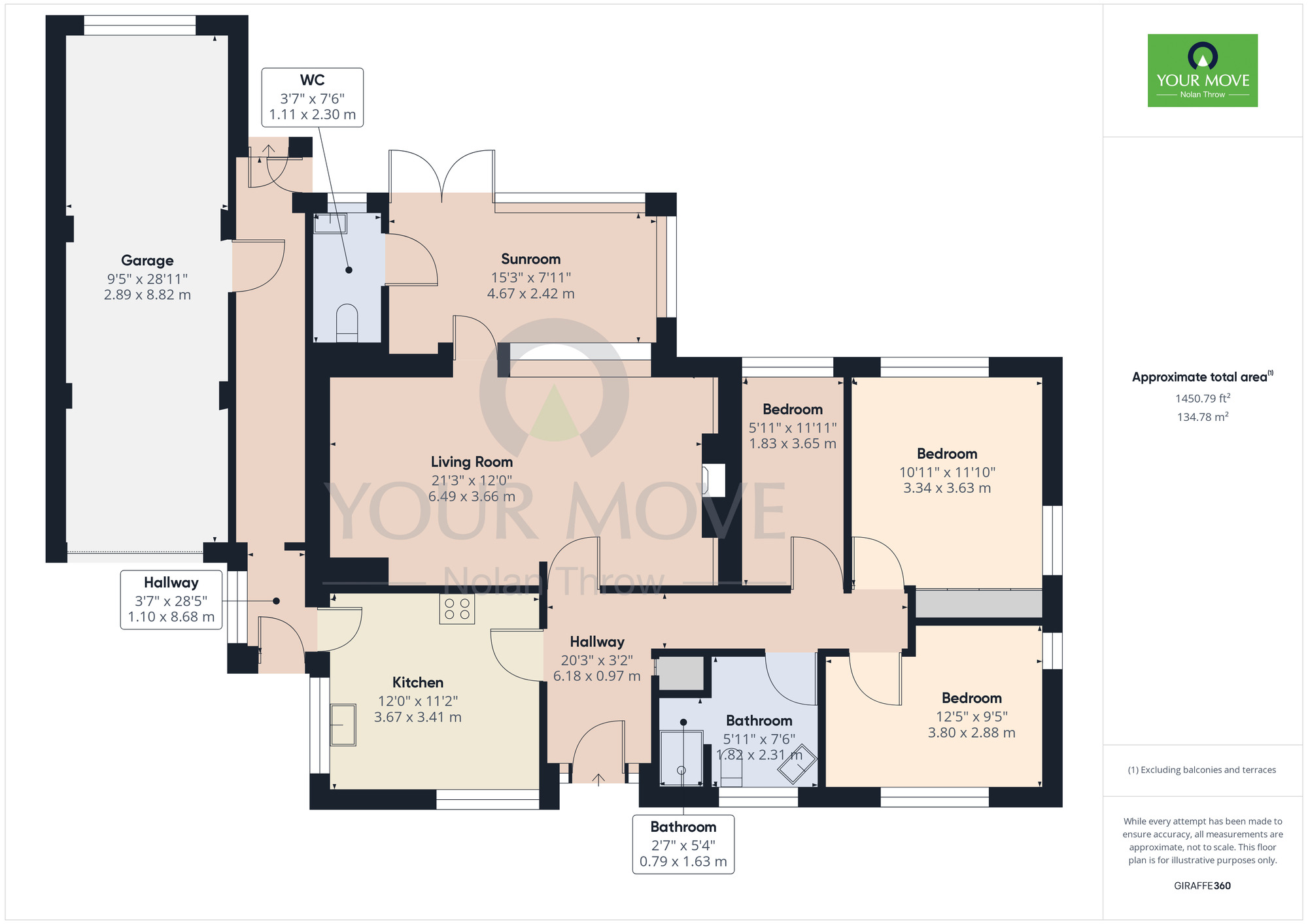 Floorplan of 3 bedroom Detached Bungalow for sale, Kettering Road, Pytchley, Kettering, NN14