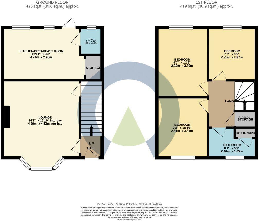 Floorplan of 3 bedroom End Terrace House to rent, Valley Walk, Kettering, NN16