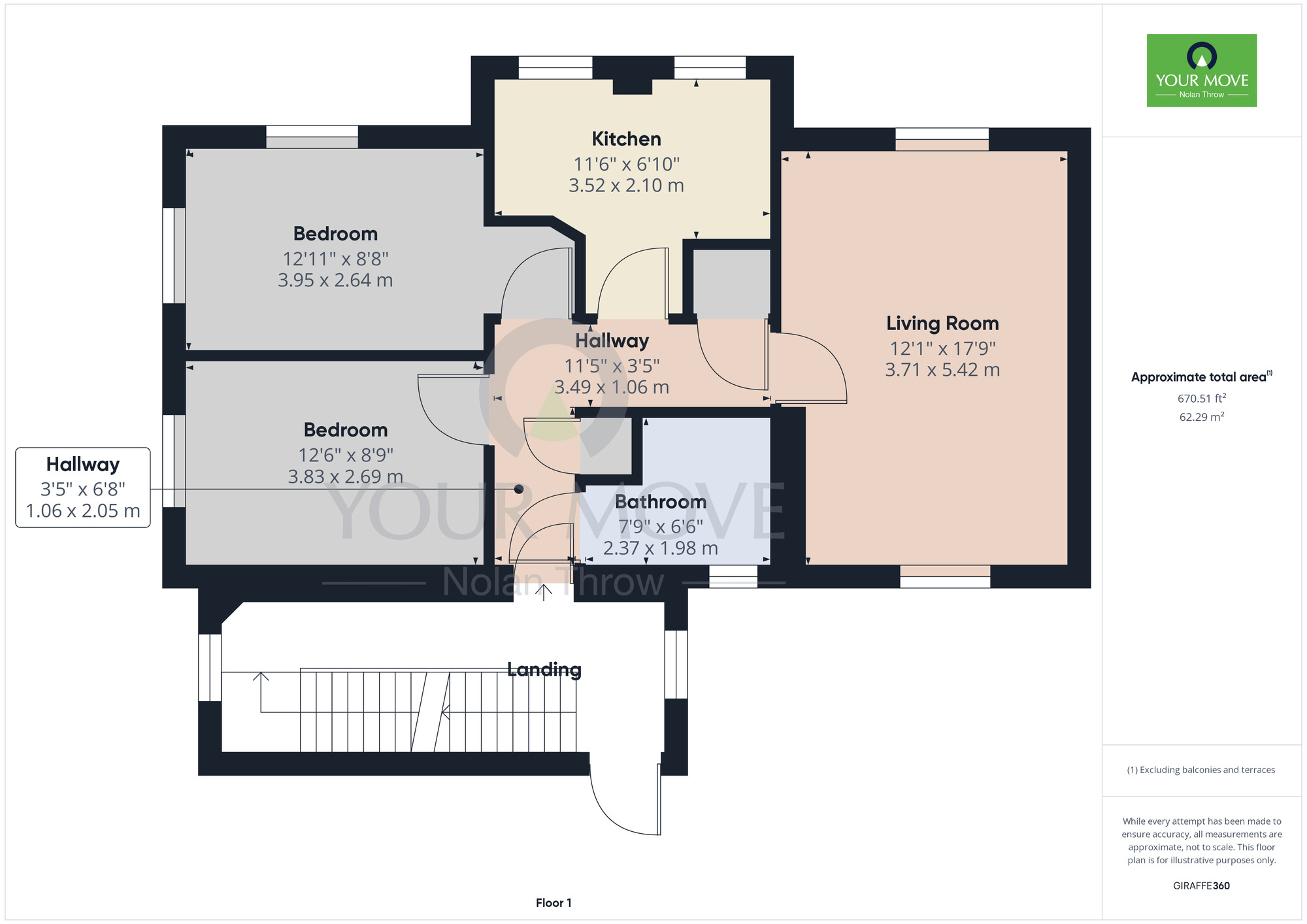 Floorplan of 2 bedroom  Flat for sale, Akela Close, Kettering, Northamptonshire, NN15