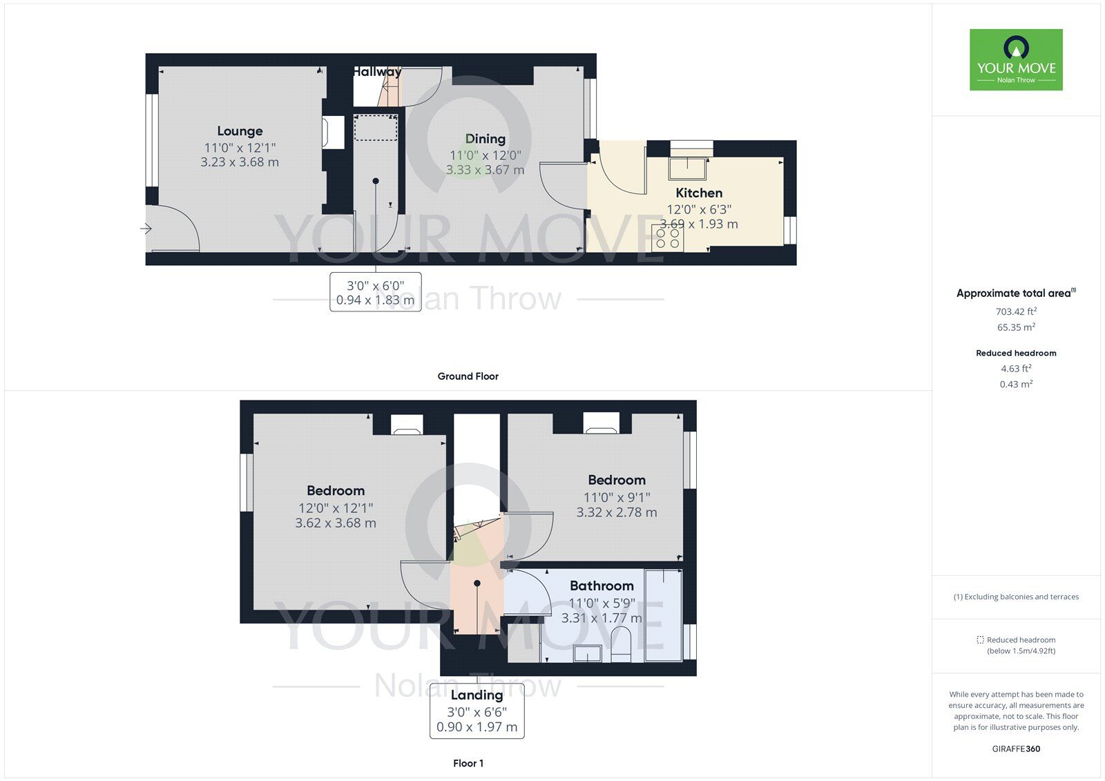 Floorplan of 2 bedroom Mid Terrace House for sale, Wellington Street, Kettering, Northamptonshire, NN16