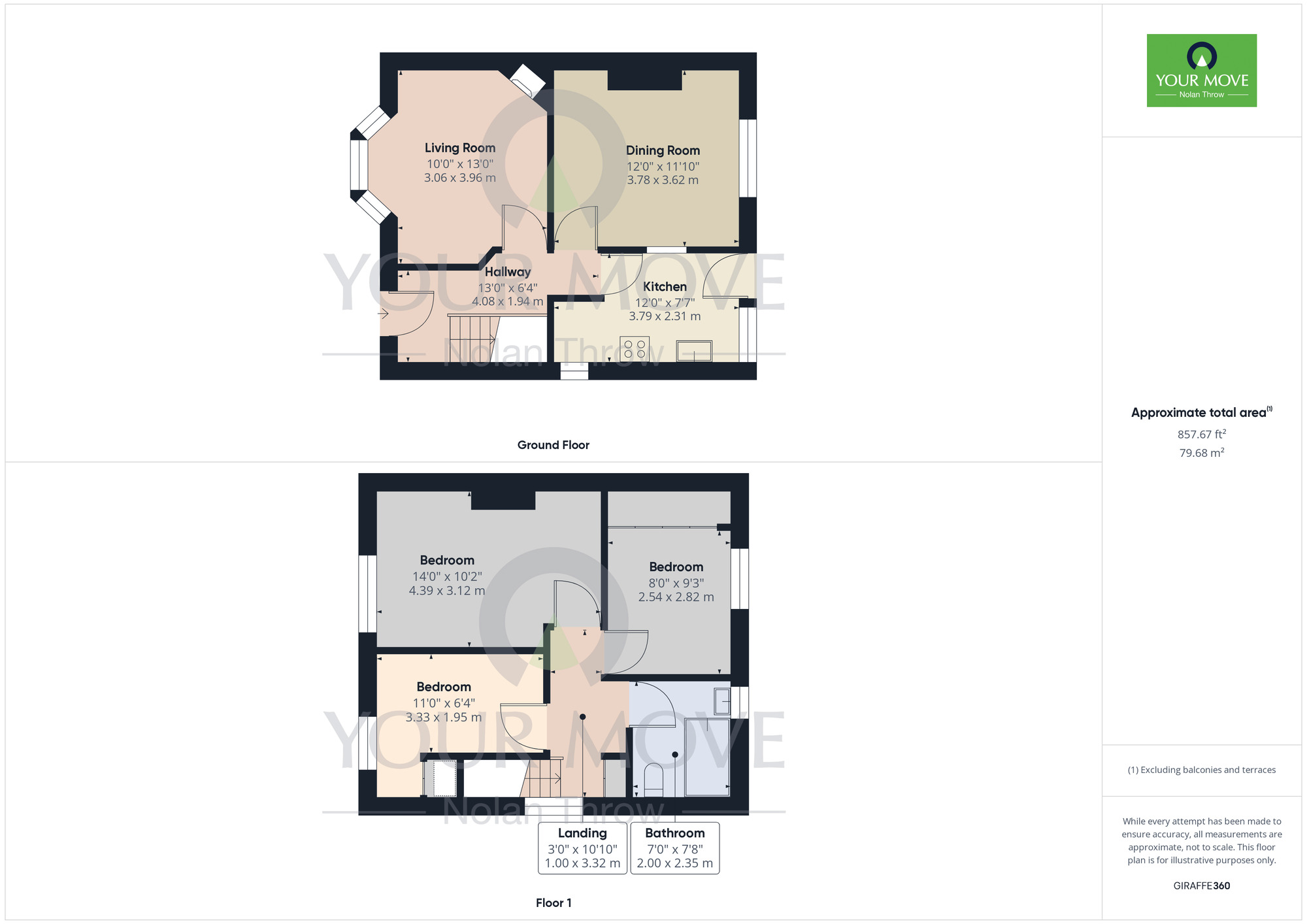 Floorplan of 3 bedroom End Terrace House to rent, The Oval, Northamptonshire, NN15
