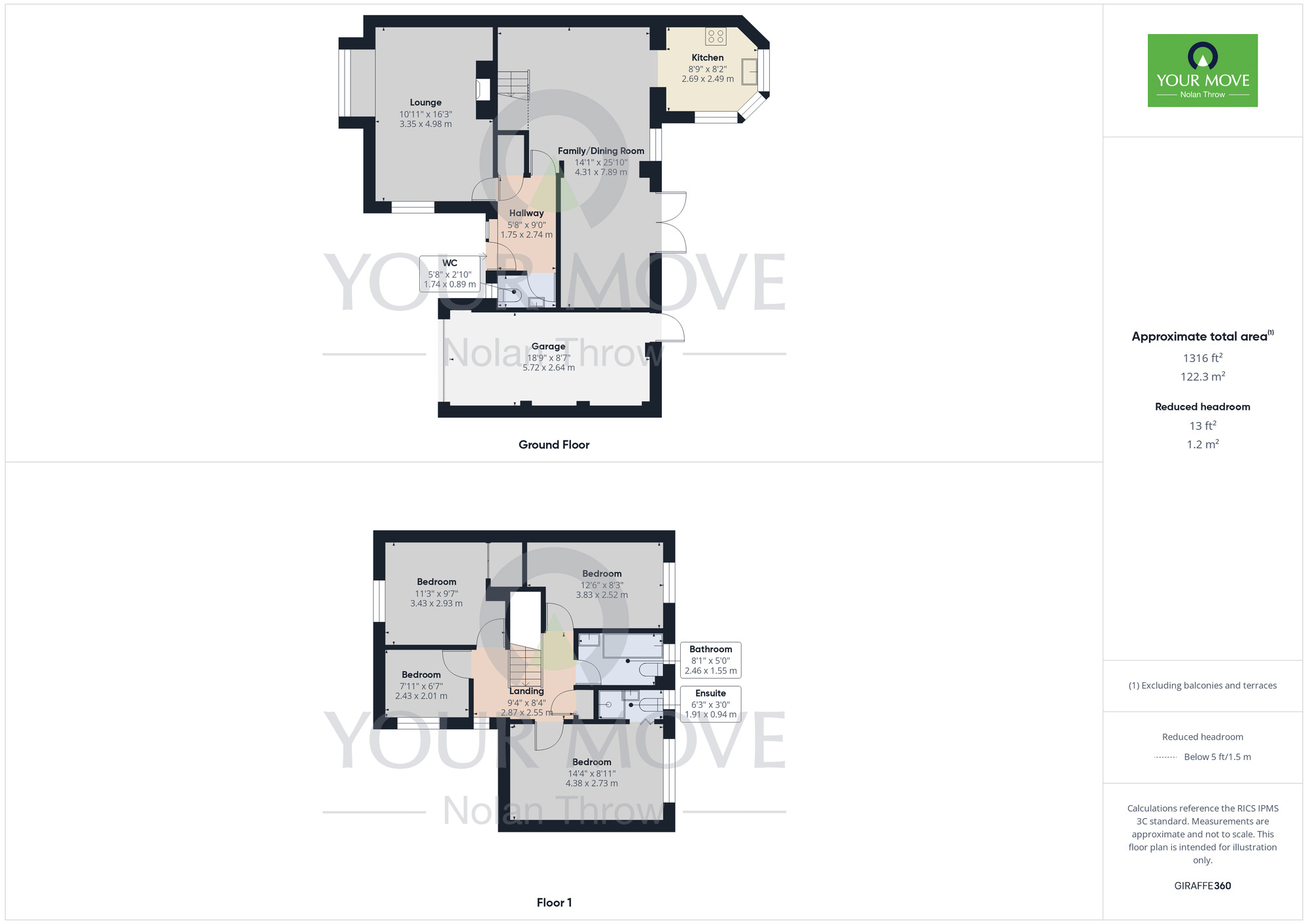 Floorplan of 4 bedroom Detached House to rent, Larkwood Close, Kettering, Northamptonshire, NN16