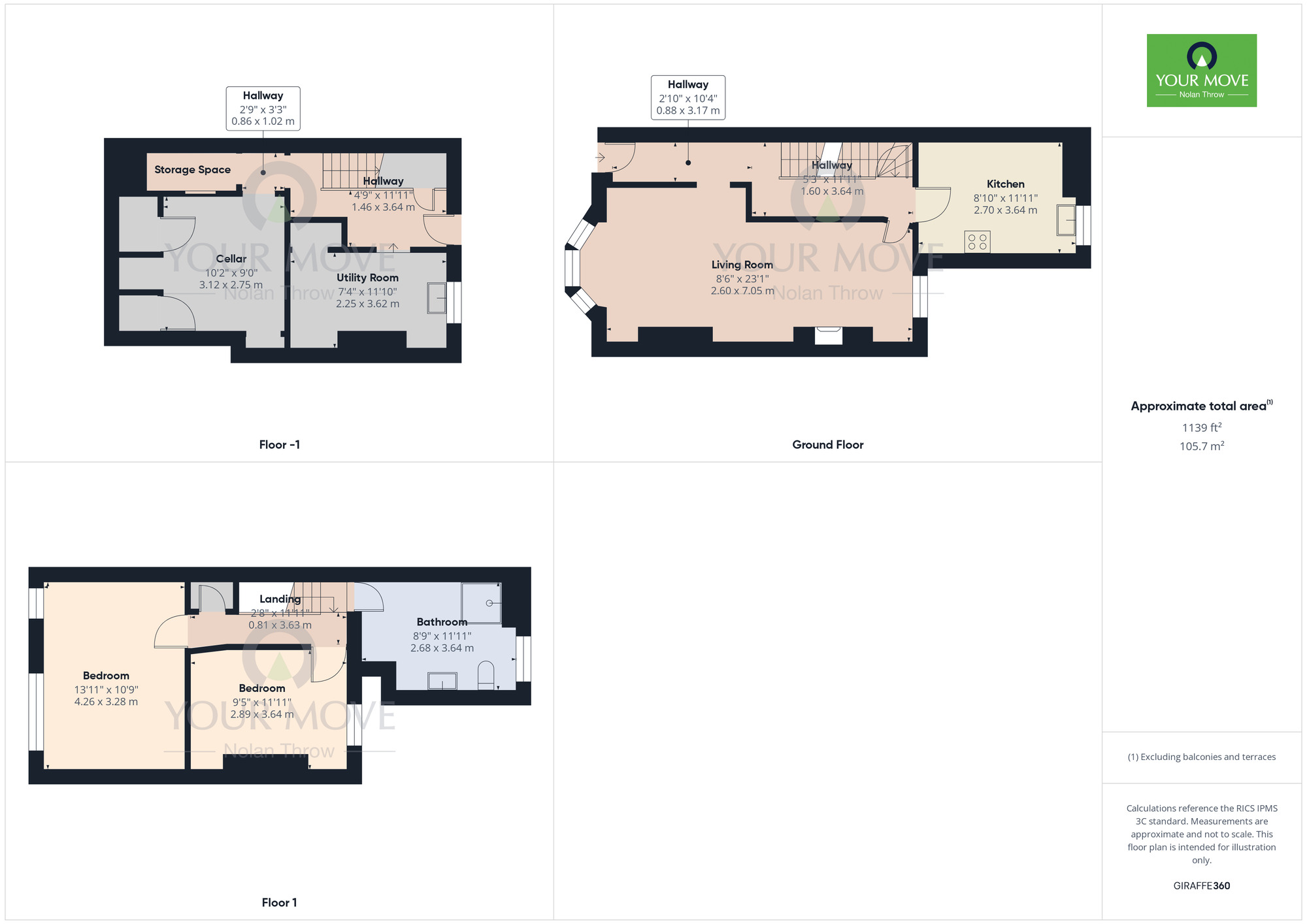 Floorplan of 2 bedroom  House for sale, Balmoral Road, Kingsthorpe Hollow, Northamptonshire, NN2
