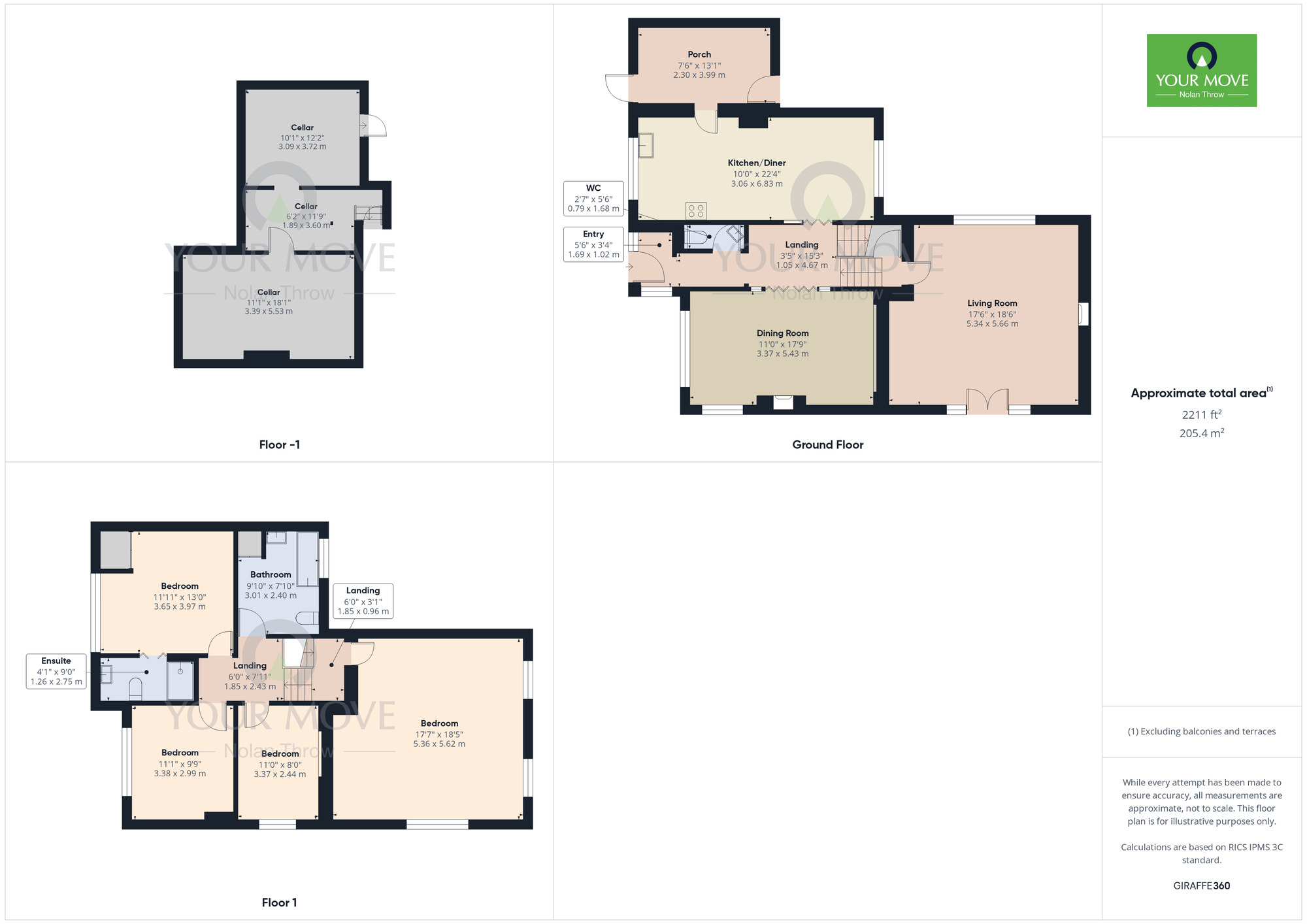 Floorplan of 4 bedroom Detached House for sale, Rushton Road, Desborough, Northamptonshire, NN14
