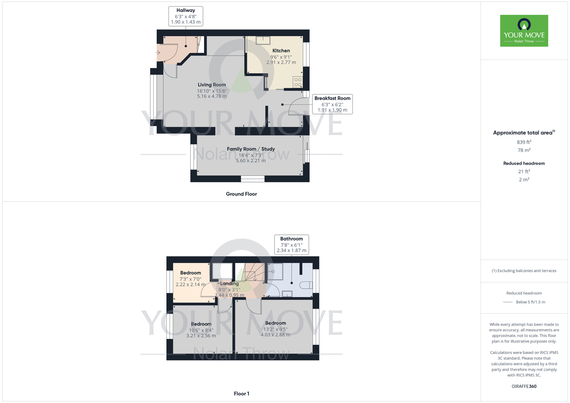 Floorplan of 3 bedroom Semi Detached House for sale, Leicester Close, Kettering, Northamptonshire, NN16