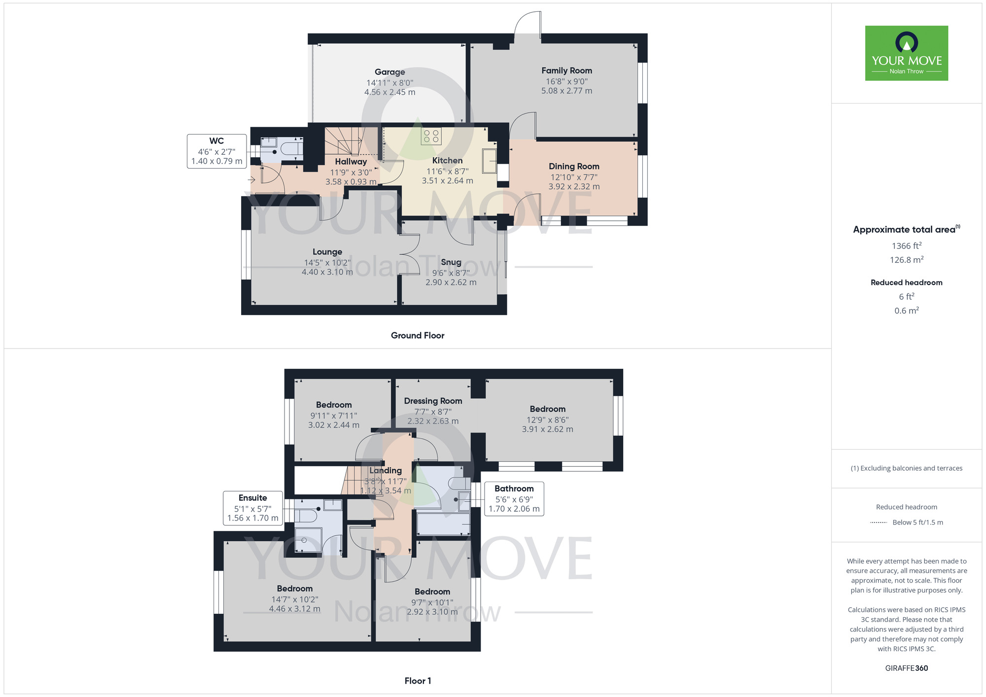 Floorplan of 4 bedroom Detached House for sale, Kenilworth Drive, Kettering, Northamptonshire, NN15