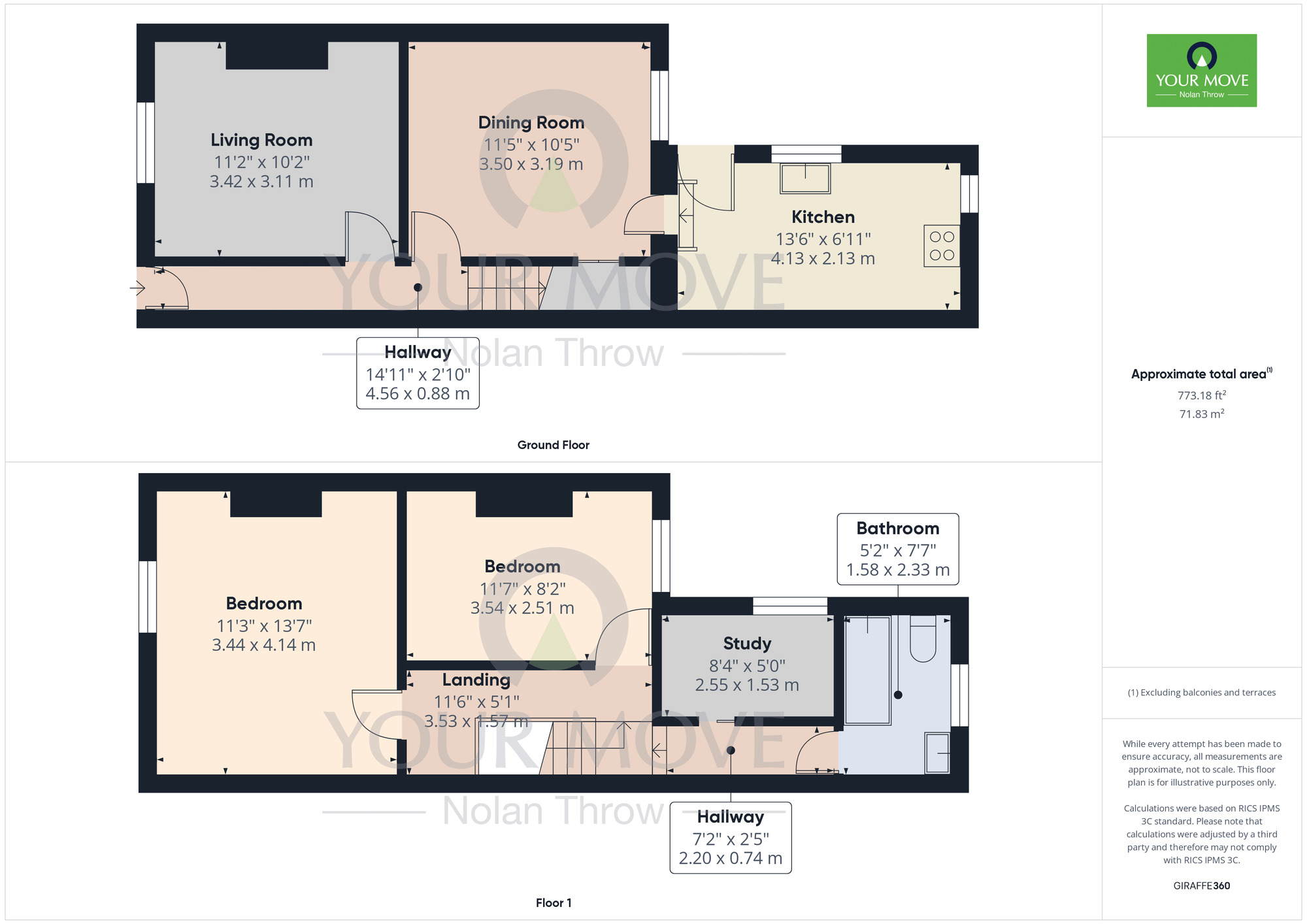 Floorplan of 2 bedroom Mid Terrace House for sale, Duke Street, Kettering, Northamptonshire, NN16