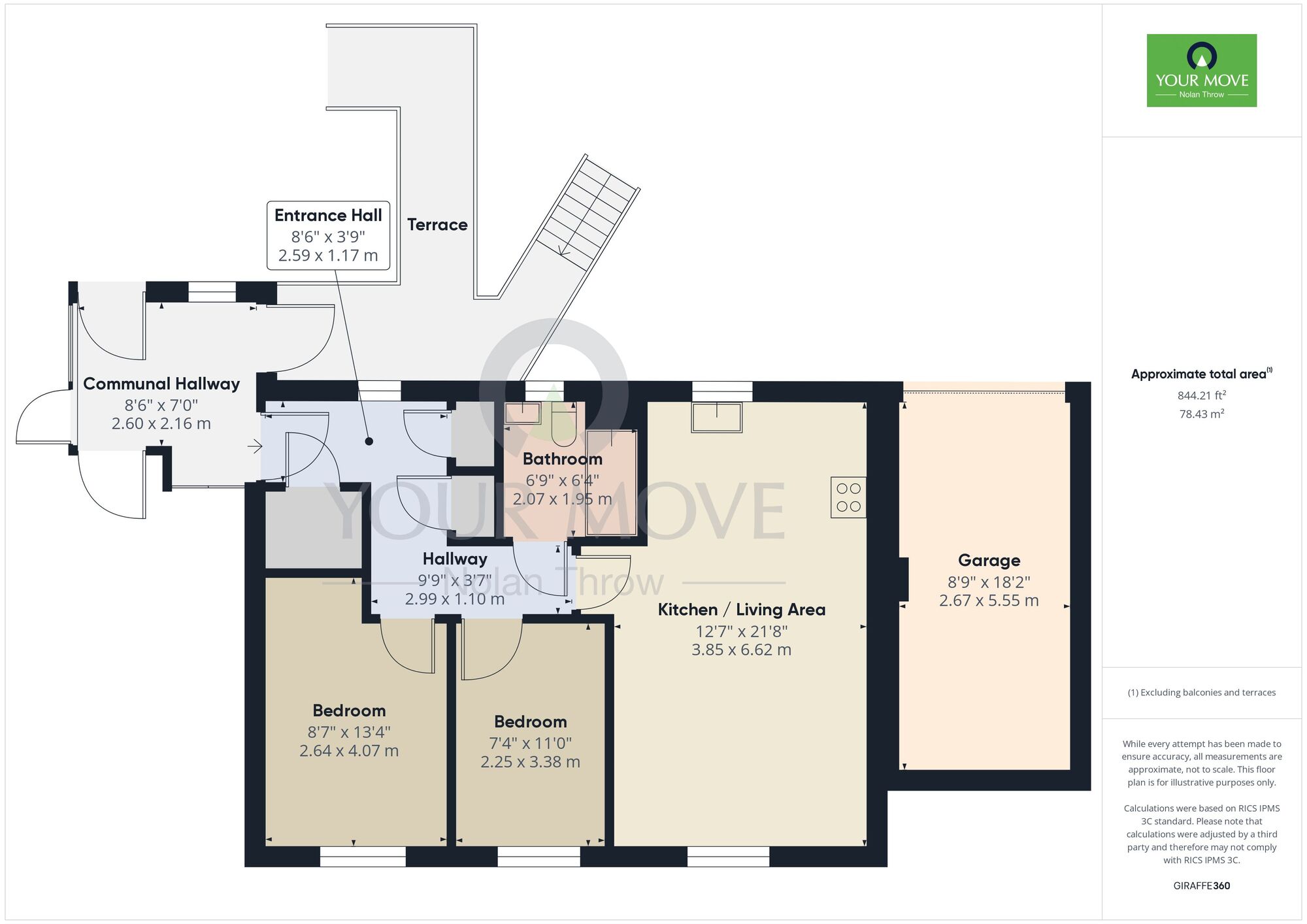 Floorplan of 2 bedroom  Flat for sale, Irthlingborough Road North, Wellingborough, Northamptonshire, NN8