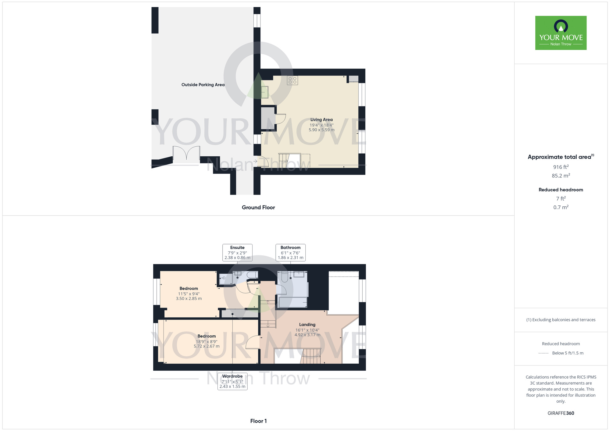 Floorplan of 2 bedroom  Flat for sale, King Street, Kettering, Northamptonshire, NN16
