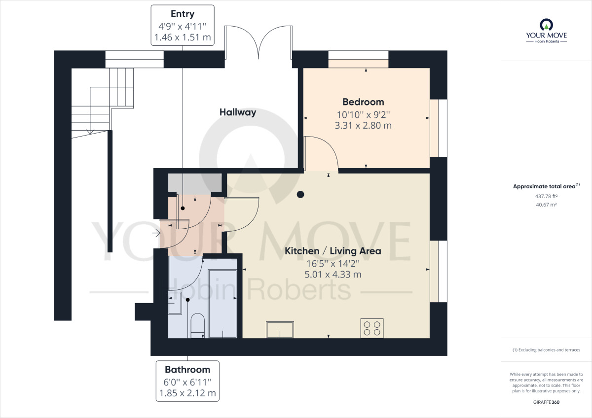 Floorplan of 1 bedroom  Flat to rent, Queen Street, Desborough, Kettering, NN14