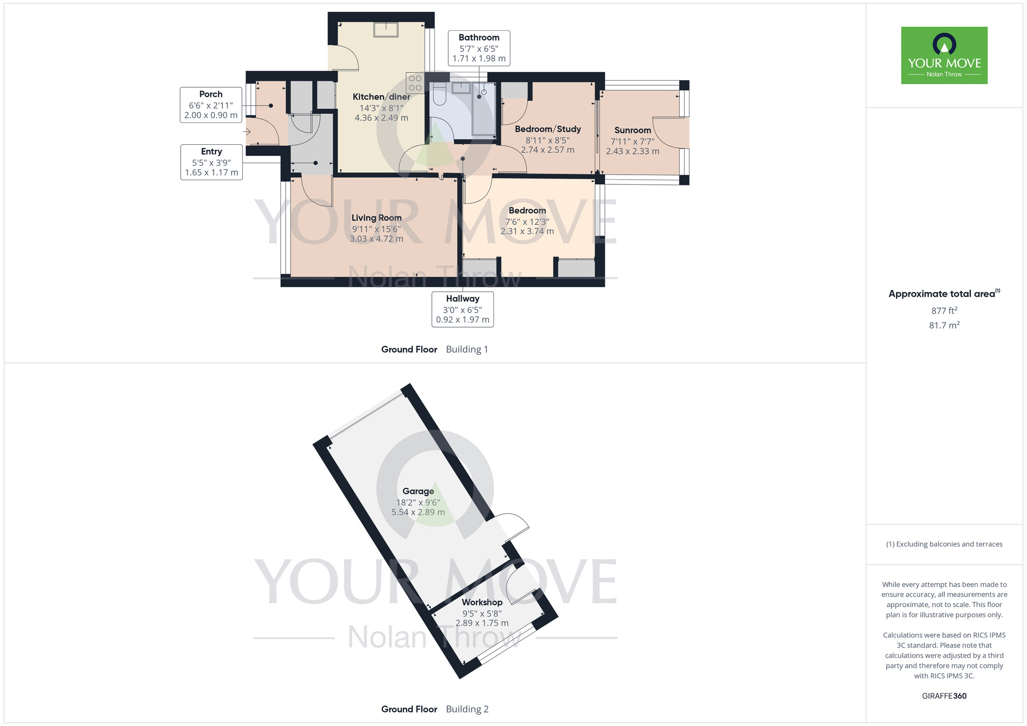 Floorplan of 2 bedroom Detached Bungalow for sale, Wolfe Close, Kettering, Northamptonshire, NN15