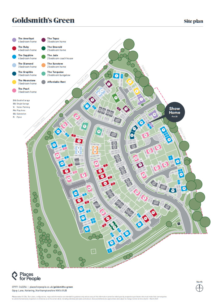 Floorplan of 3 bedroom Semi Detached House for sale, Sutton Drive, Kettering, Northamptonshire, NN16