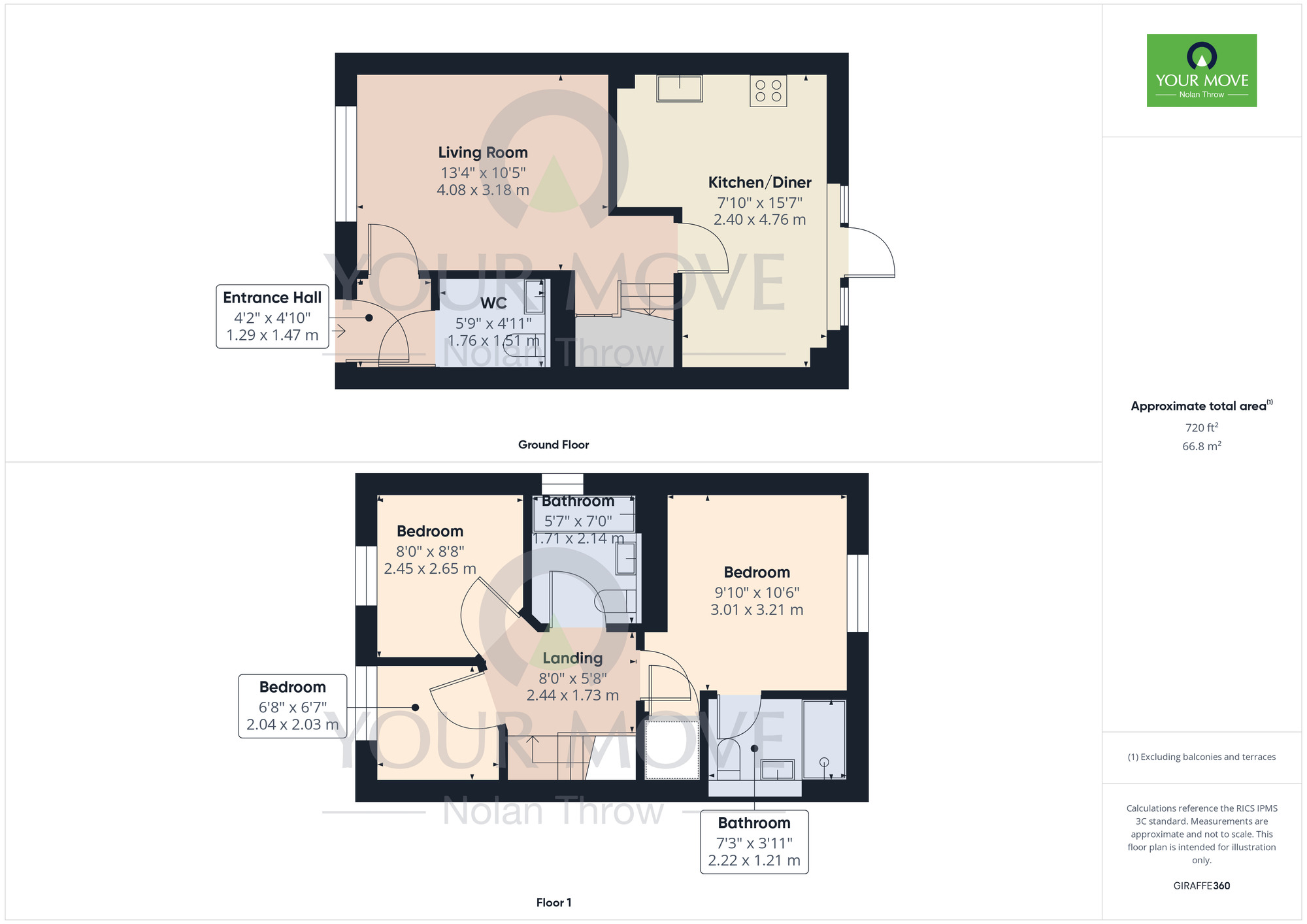 Floorplan of 3 bedroom Semi Detached House to rent, Venus Avenue, Barton Seagrave, Northamptonshire, NN15