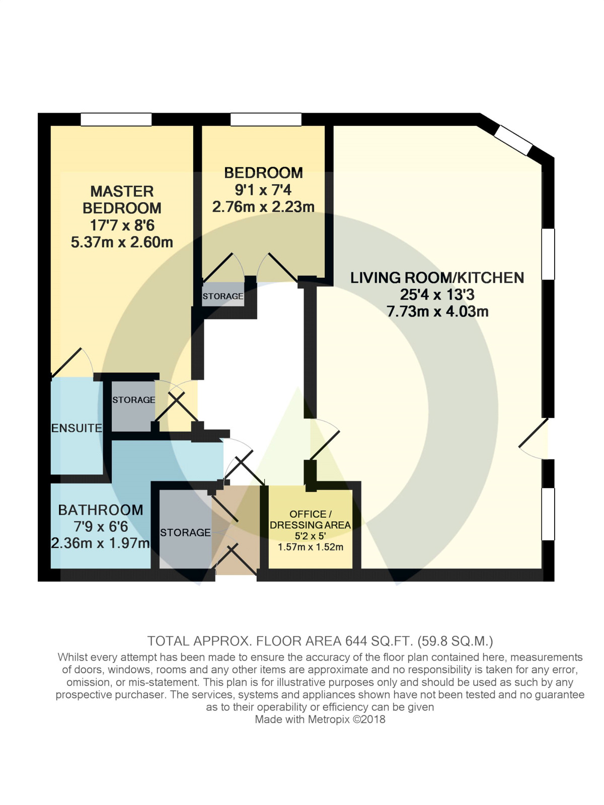 Floorplan of 2 bedroom  Flat for sale, Shire Lodge Close, Corby, Northamptonshire, NN17