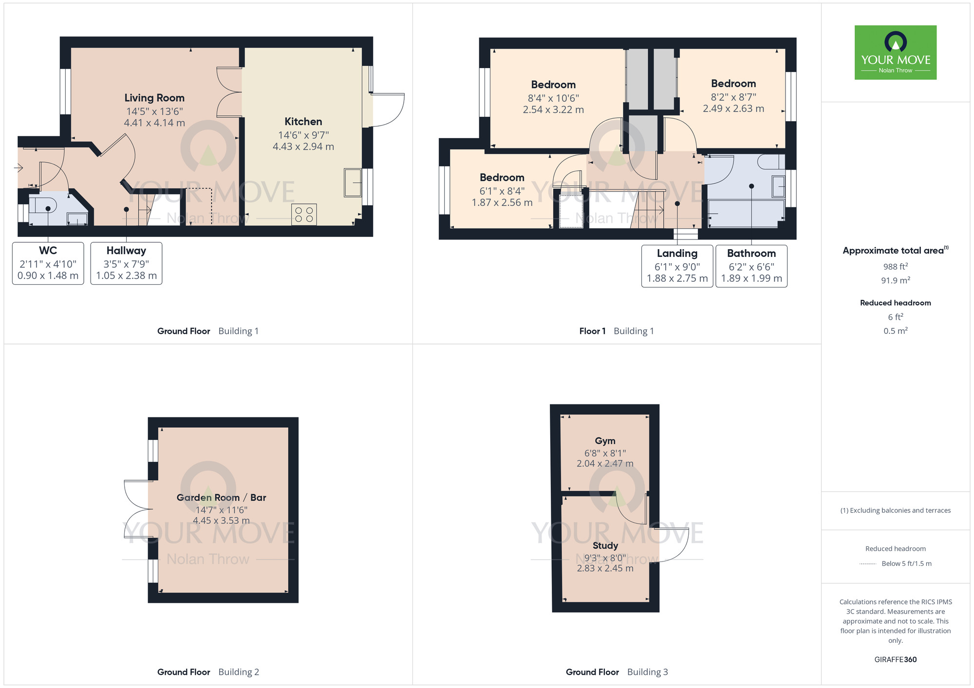 Floorplan of 3 bedroom Detached House for sale, Millennium Close, Kettering, Northamptonshire, NN15