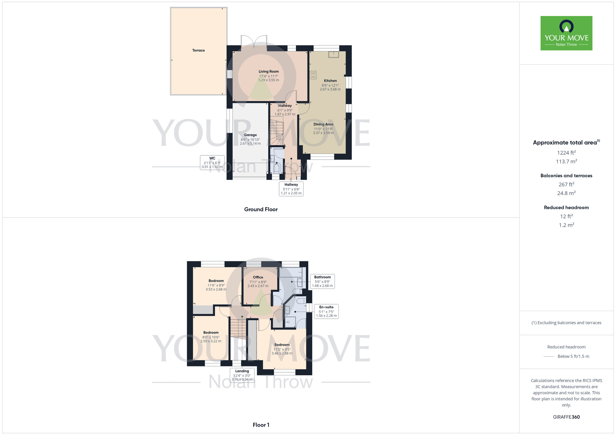 Floorplan of 4 bedroom Detached House for sale, Constable Drive, Barton Seagrave, Northamptonshire, NN15