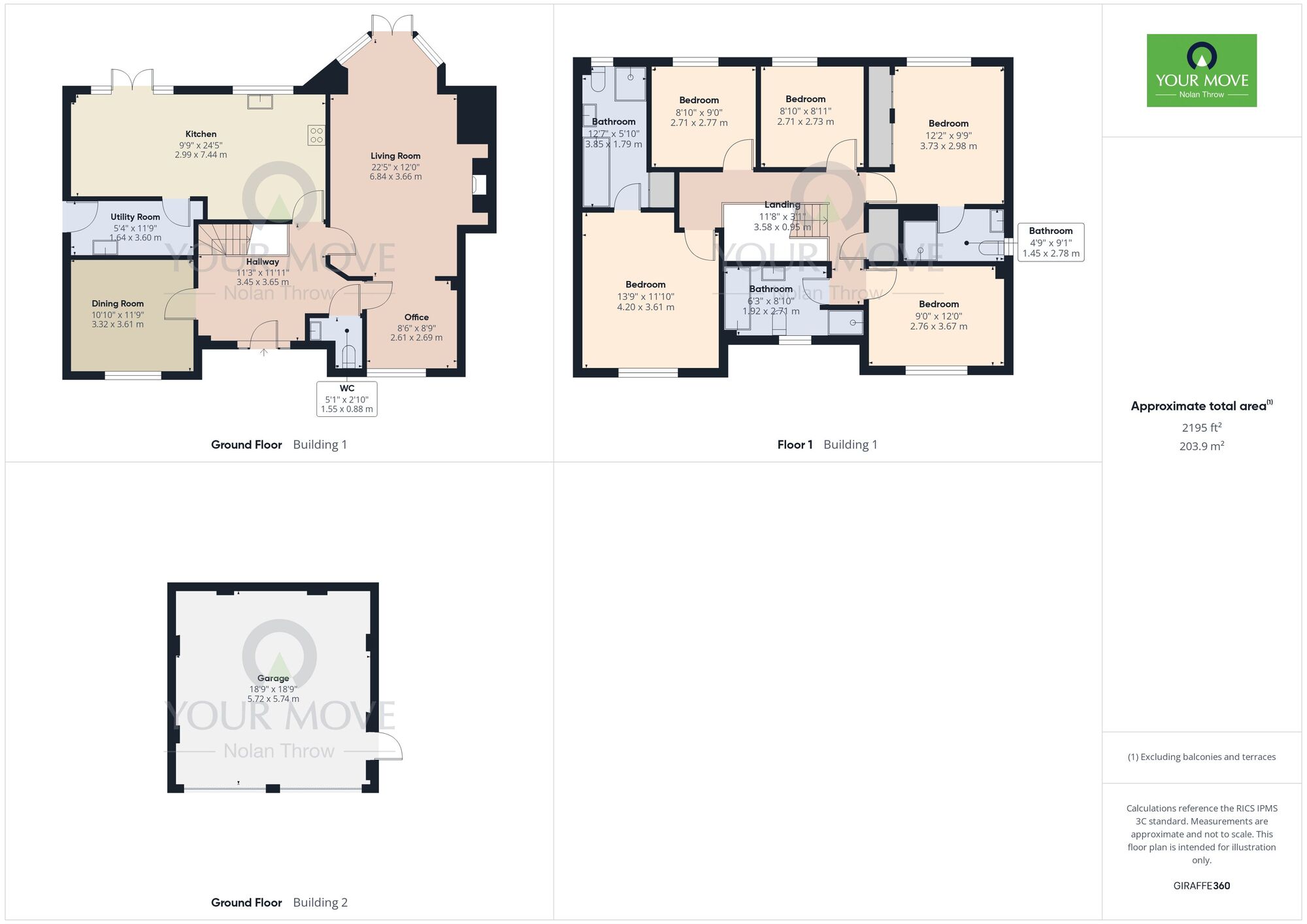 Floorplan of 5 bedroom Detached House for sale, Hogarth Drive, Barton Seagrave, Northamptonshire, NN15