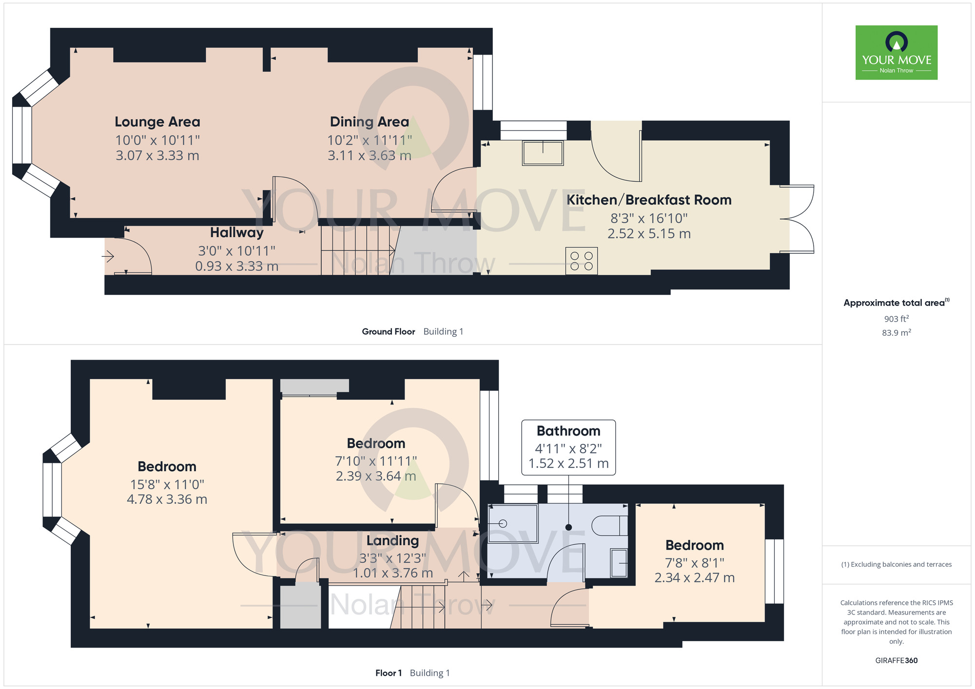 Floorplan of 3 bedroom Mid Terrace House for sale, Balfour Street, Kettering, Northamptonshire, NN16