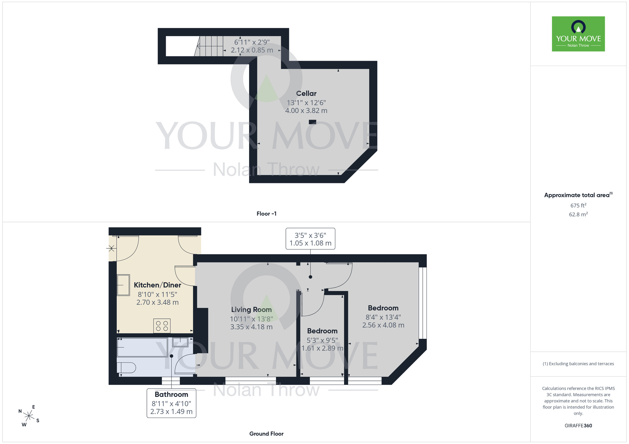 Floorplan of 2 bedroom Flat to rent, Wood Street, Kettering, Northamptonshire, NN16