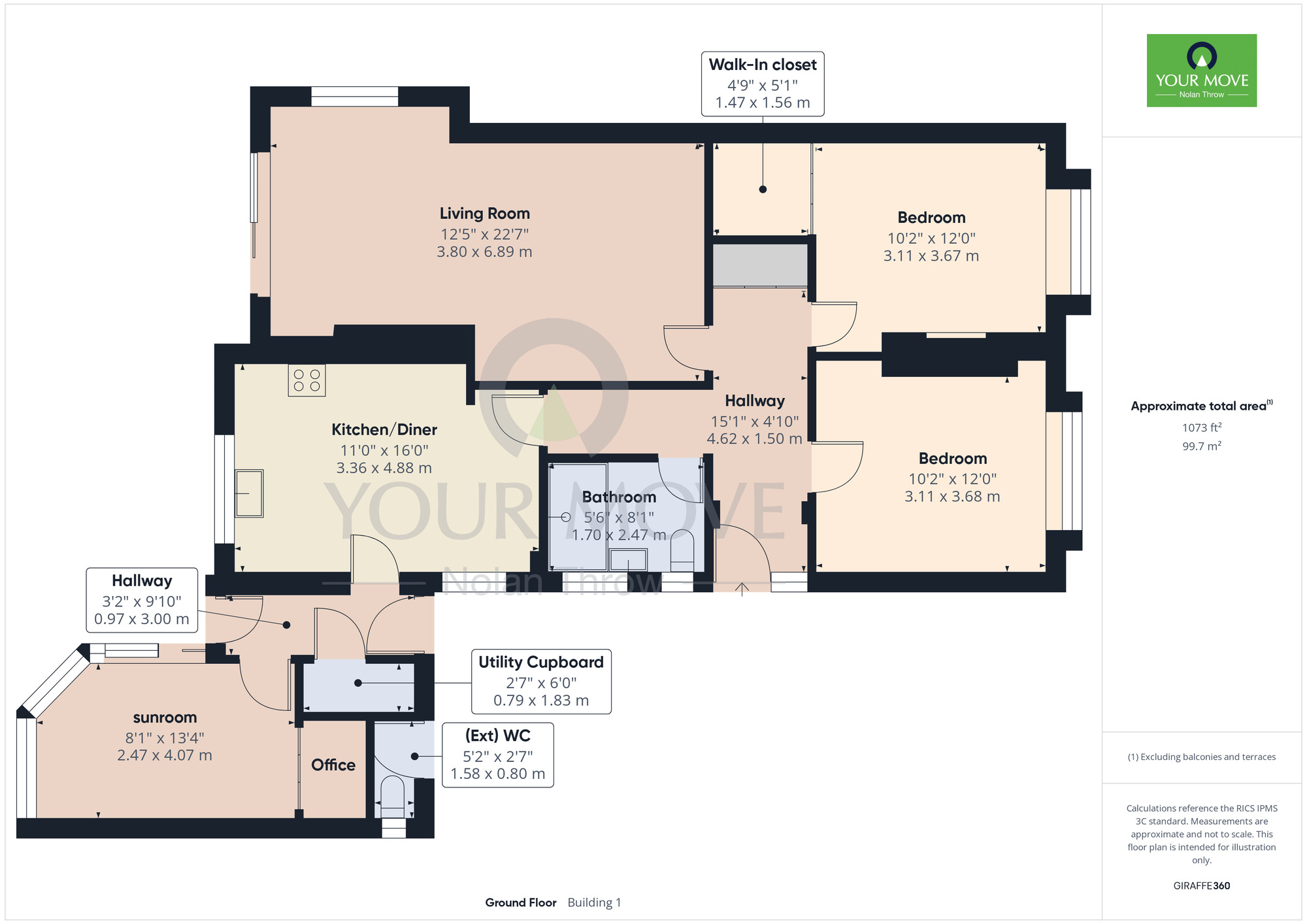 Floorplan of 2 bedroom Detached Bungalow for sale, Neale Avenue, Kettering, Northamptonshire, NN16