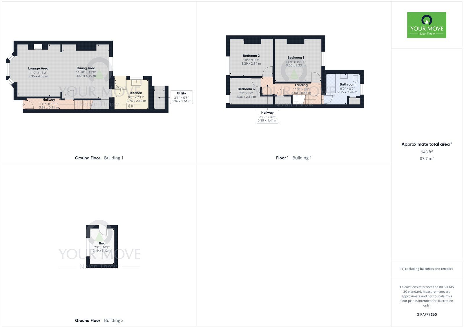 Floorplan of 3 bedroom Mid Terrace House for sale, Kettering Road, Rothwell, Northamptonshire, NN14