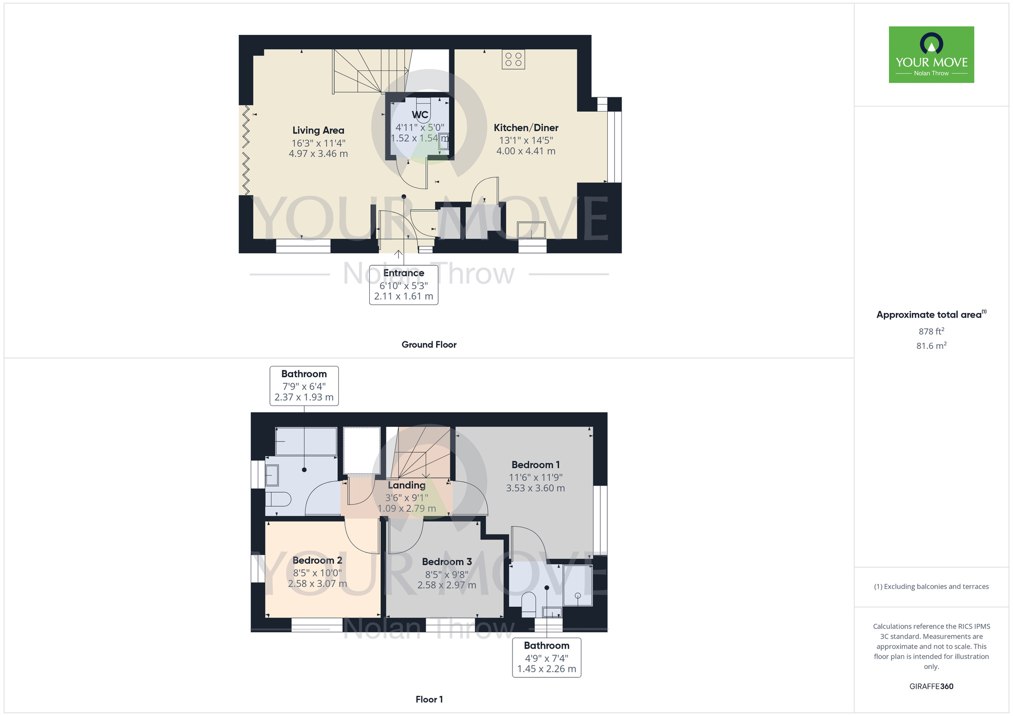 Floorplan of 3 bedroom Semi Detached House to rent, Hanwood Park Avenue, Barton Seagrave, Northamptonshire, NN15