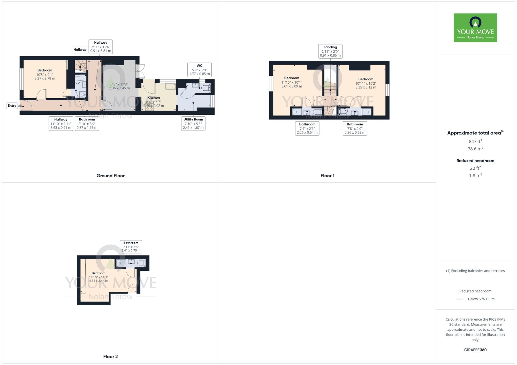Floorplan of 4 bedroom Mid Terrace House for sale, Eskdaill Street, Kettering, Northamptonshire, NN16