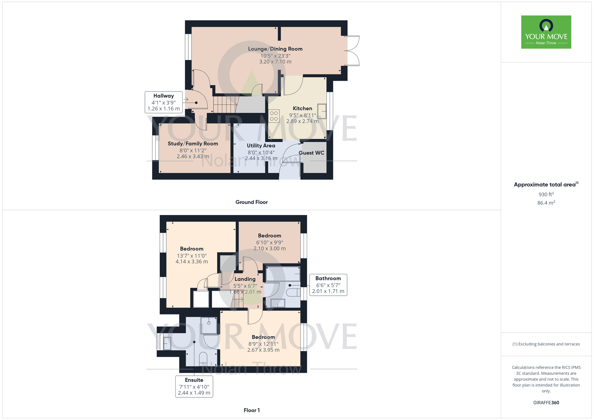 Floorplan of 3 bedroom Detached House for sale, Packer Road, Kettering, Northamptonshire, NN15