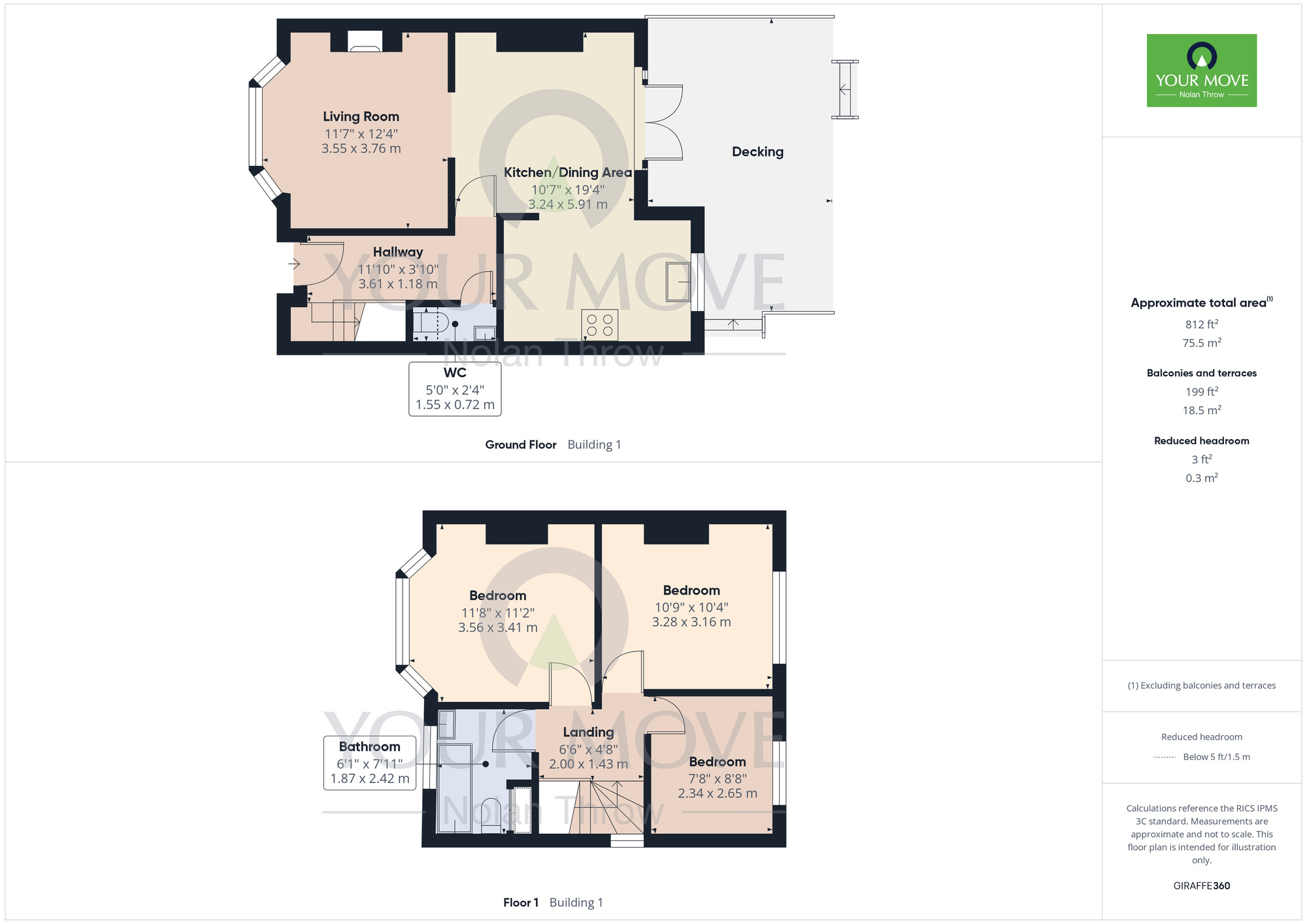 Floorplan of 3 bedroom Semi Detached House for sale, Croyland Road, Wellingborough, Northamptonshire, NN8