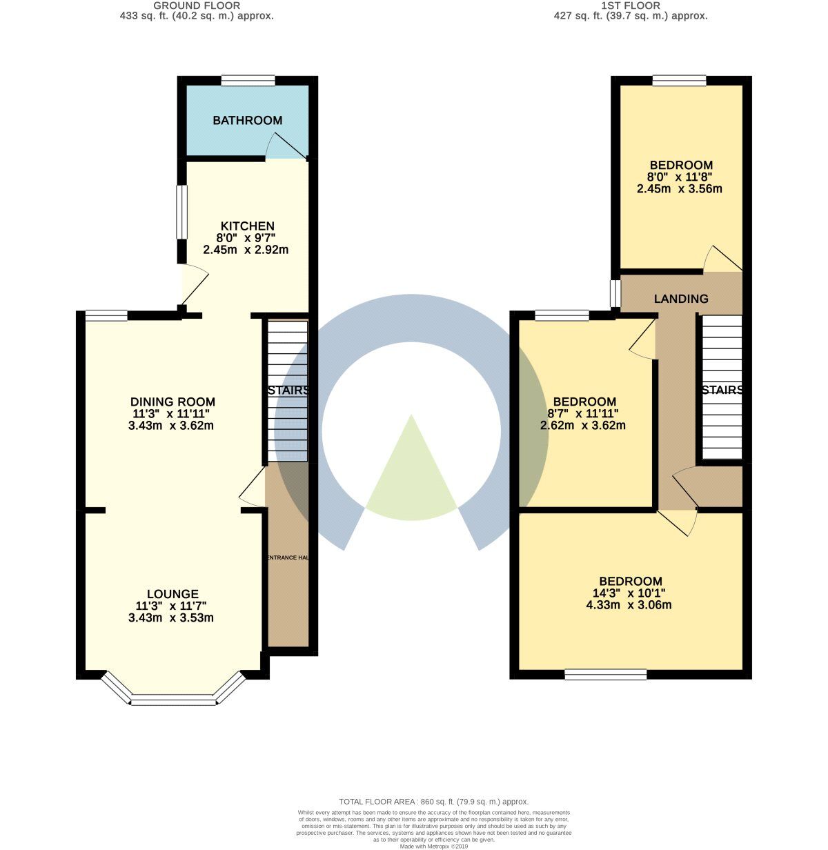 Floorplan of 3 bedroom Mid Terrace House to rent, Fuller Street, Kettering, Northamptonshire, NN16