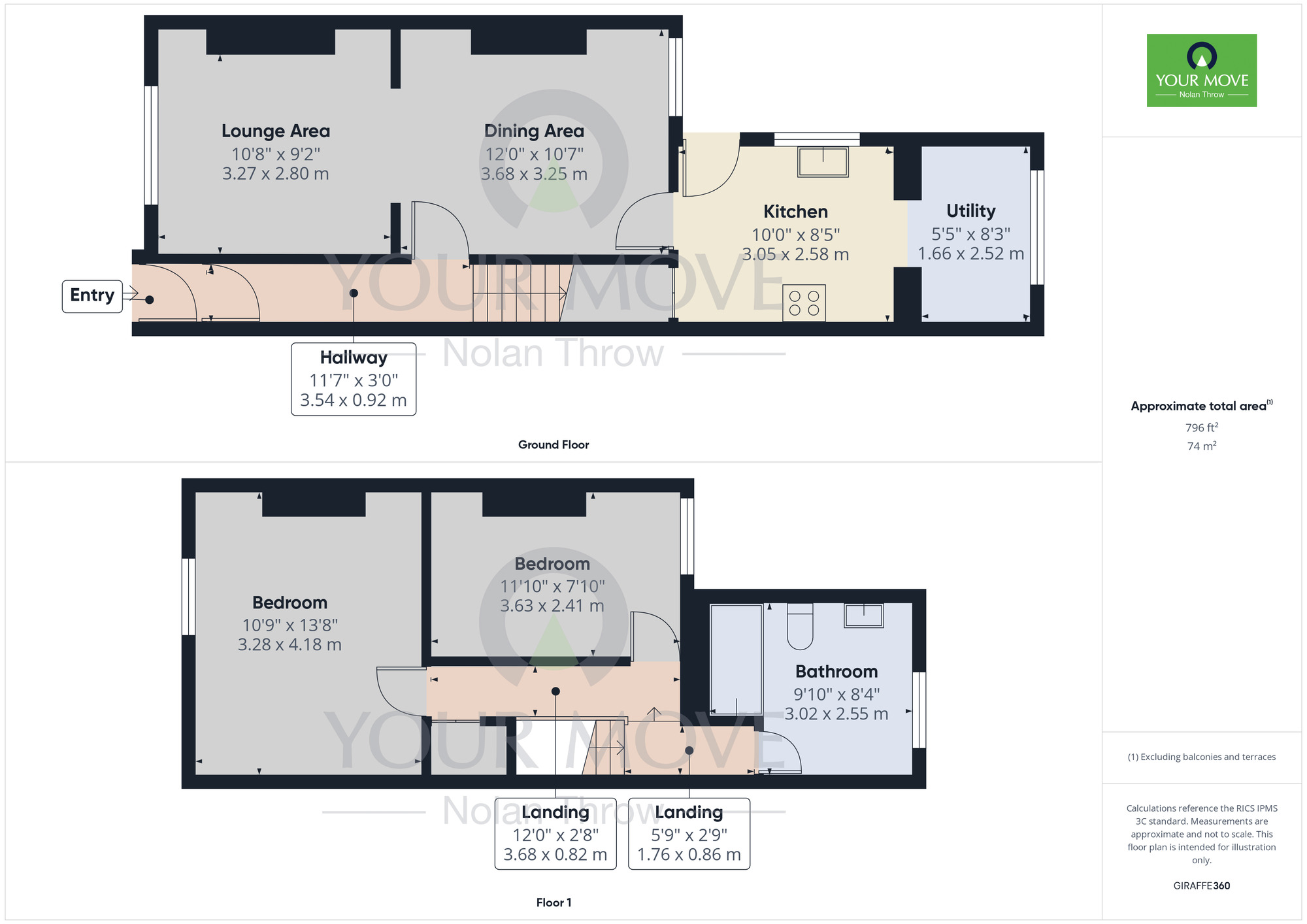 Floorplan of 2 bedroom Mid Terrace House for sale, Barnwell Street, Kettering, Northamptonshire, NN16